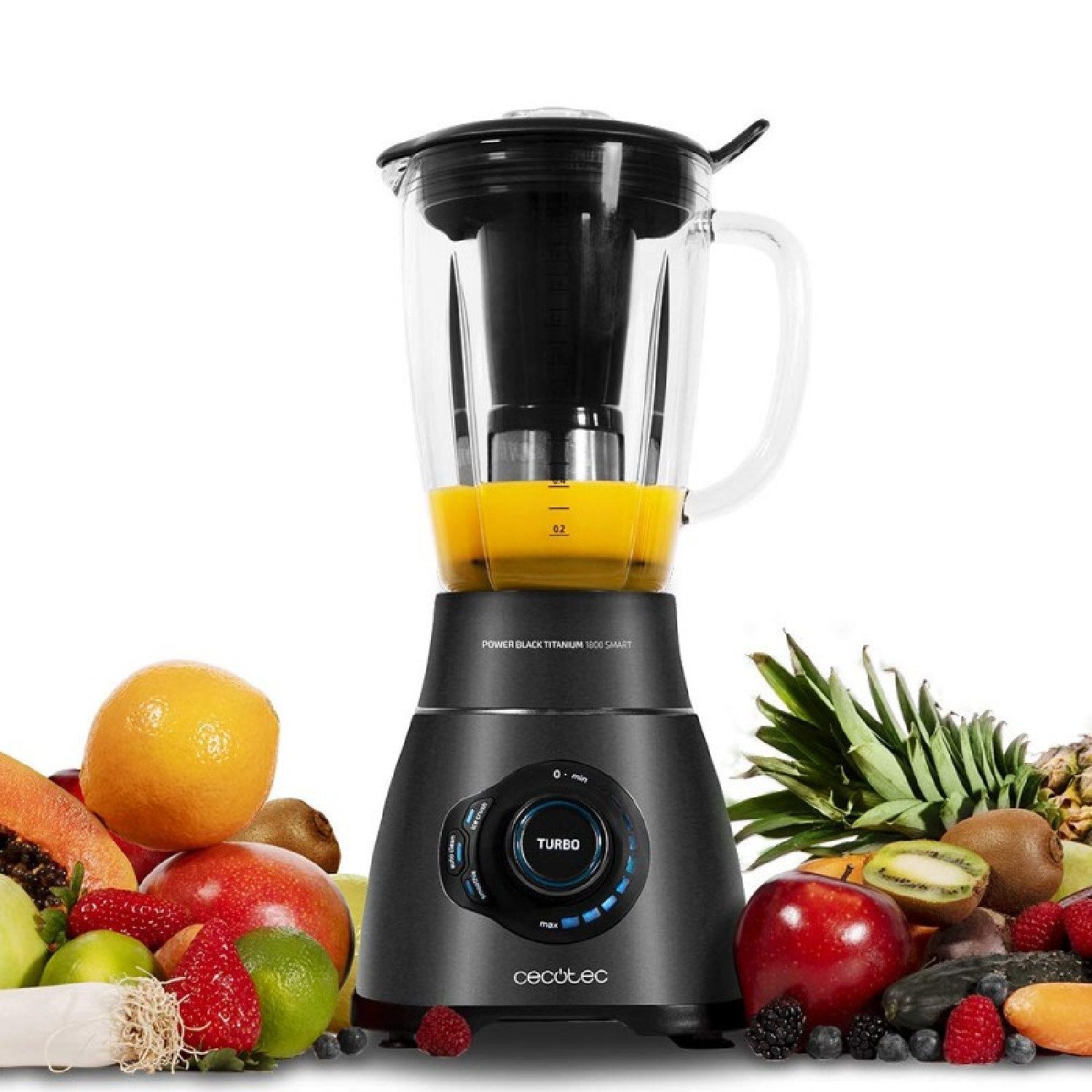 Cecotec Akku-Smoothie-Maker Power Black Titanium 2500MAX Smart