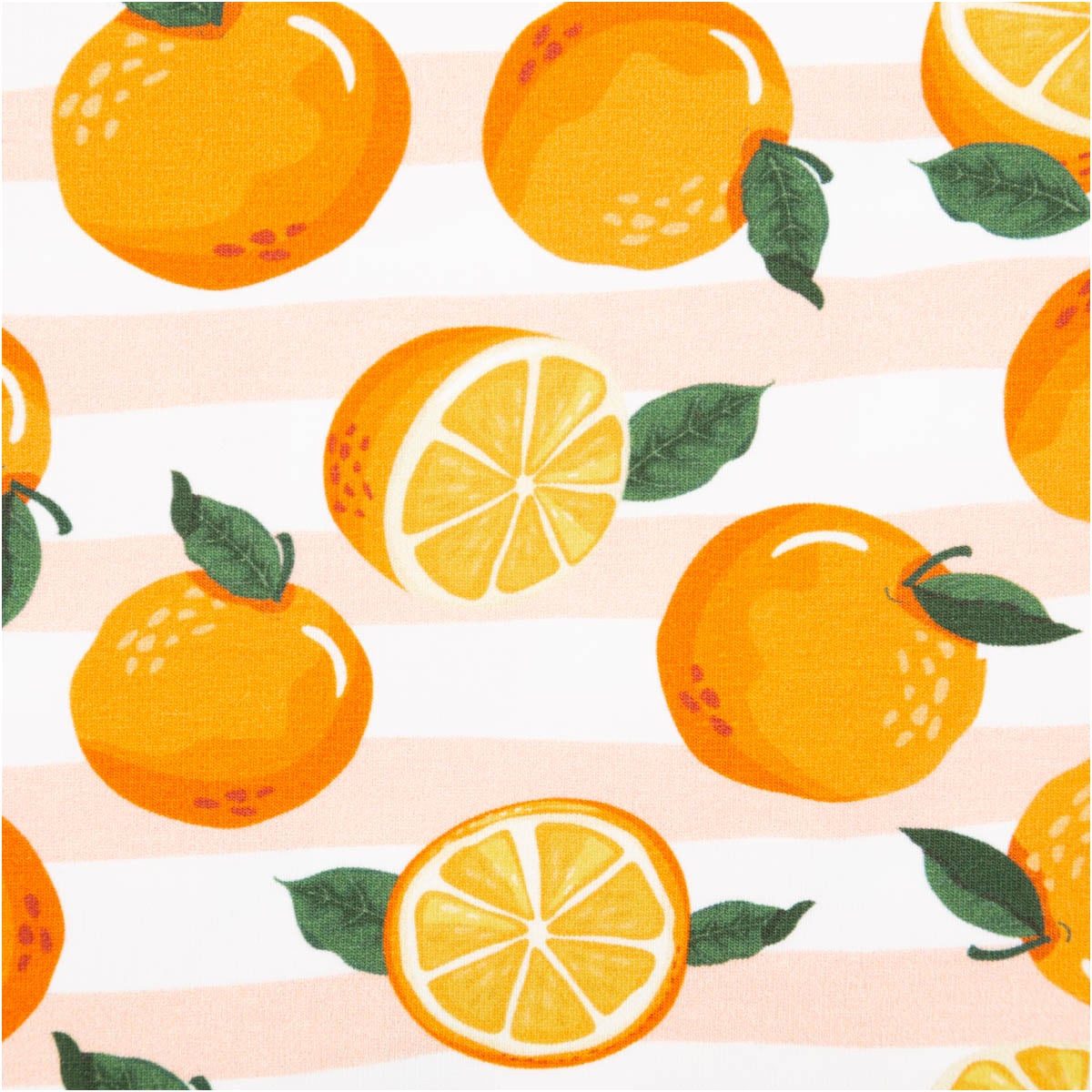 Swafing Stoff Jersey Meterware Baumwolljersey Melody Orangen Streifen orange 150cm, allergikergeeignet