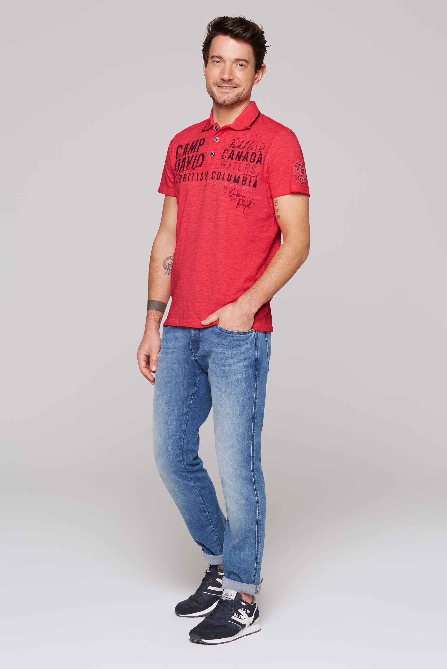 CAMP DAVID Poloshirt aus Baumwolle