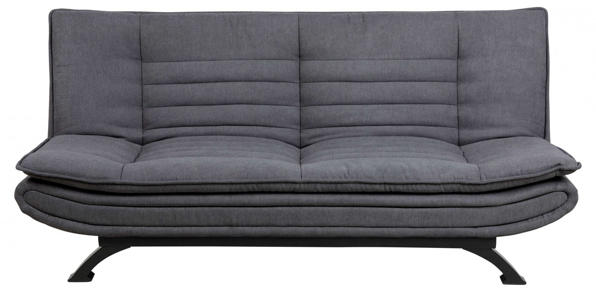ACTONA GROUP Schlafsofa VANBY Couch, Gästebett, Liegesofa mit Microfaserbezug, Schlaffunktion, Bettsofa, Grau, Stoff, Stahl, Click & Clack-Funktion, Breite: 196 cm