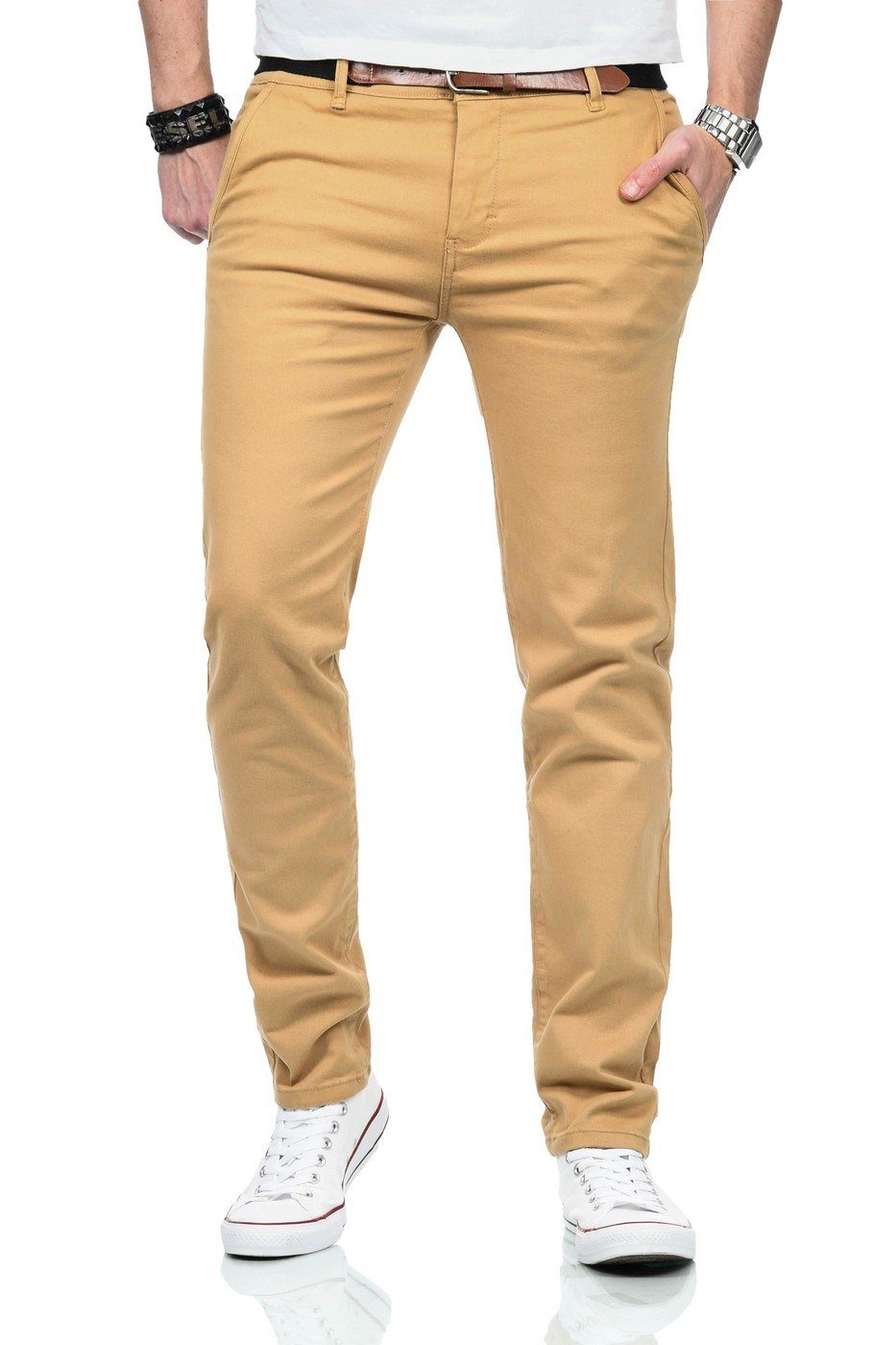 Maurelio Modriano Straight-Jeans Maurelio Modriano Herren Designer Chino Ho günstig online kaufen