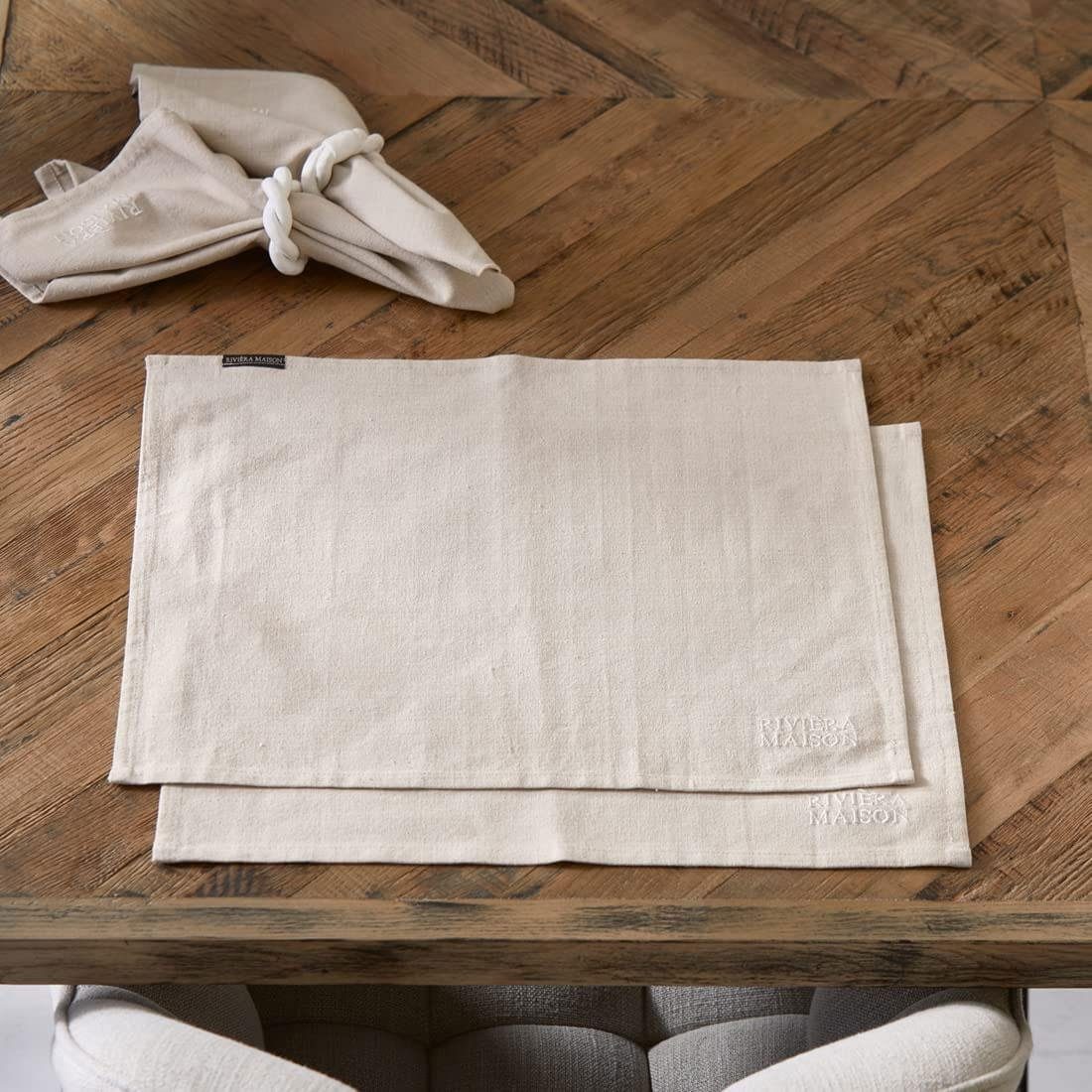 Rivièra Maison Tischdecke Tischsets Clasic Placemat Flax (2 Stück) günstig online kaufen