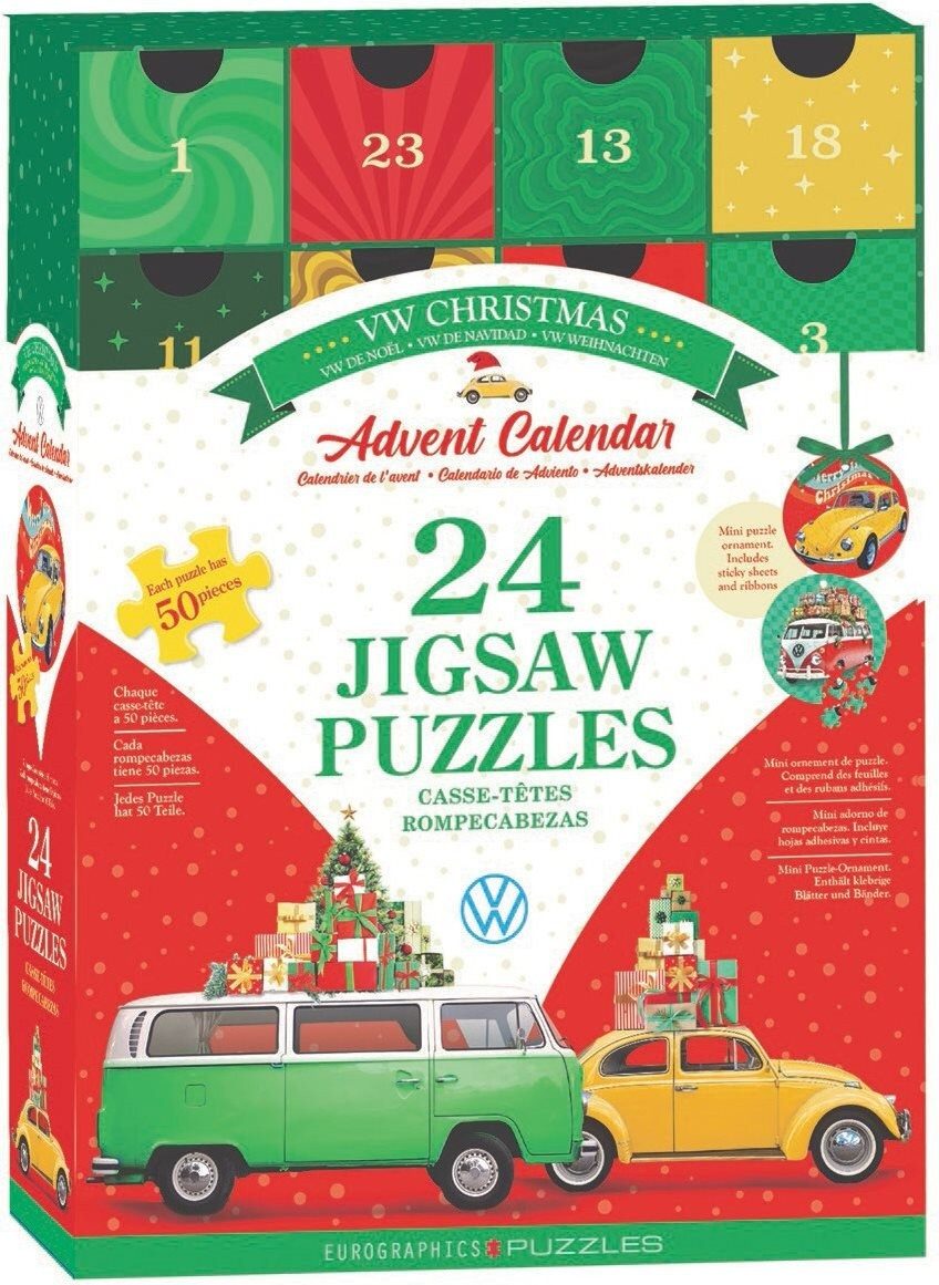 EUROGRAPHICS Spielzeug-Adventskalender EUROGRAPHICS Puzzle-Adventskalender: Volkswagen 24x50 dlks