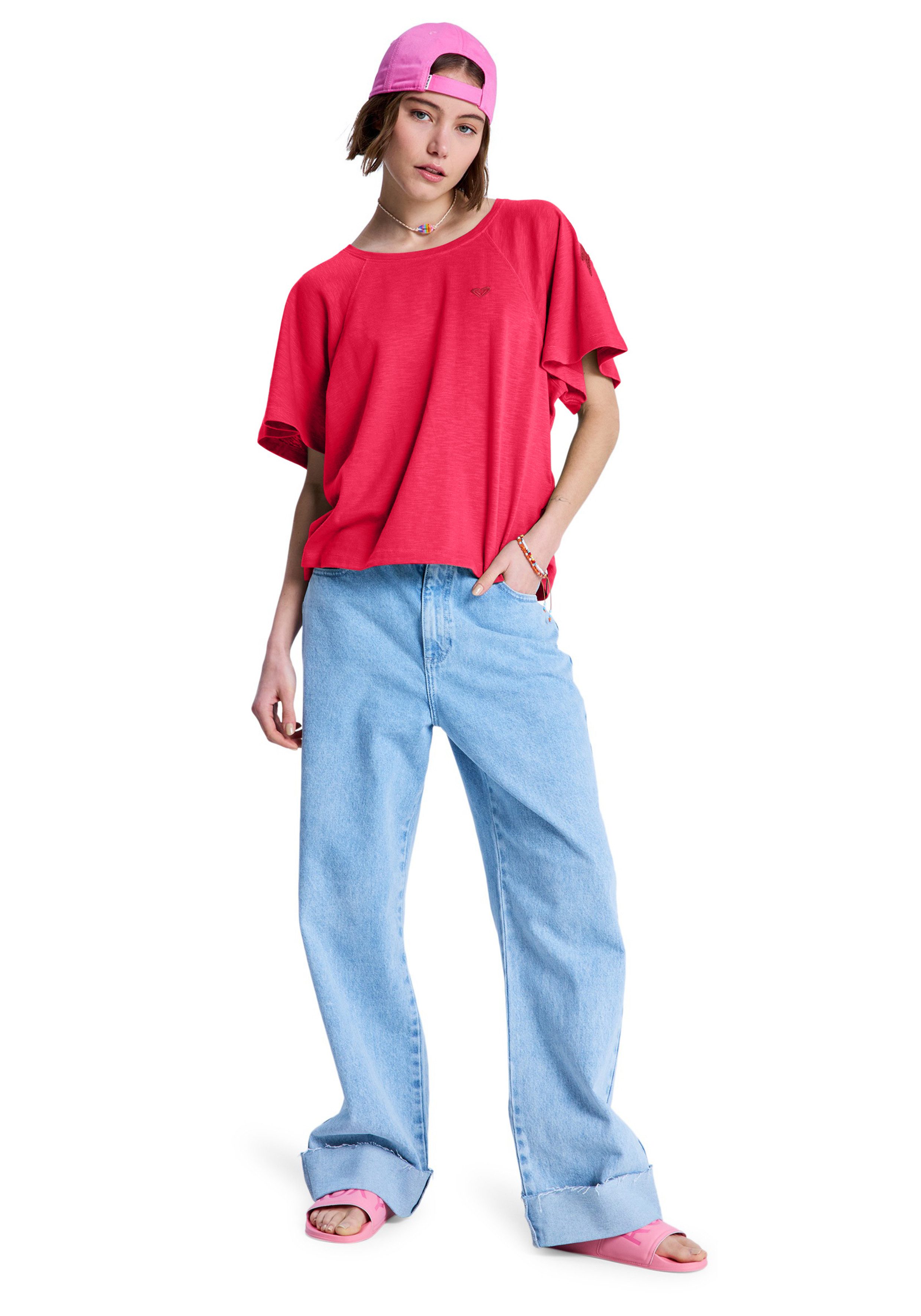 Roxy T-Shirt TIME FOR PALM TREE Kurzarm, sportlicher Stil