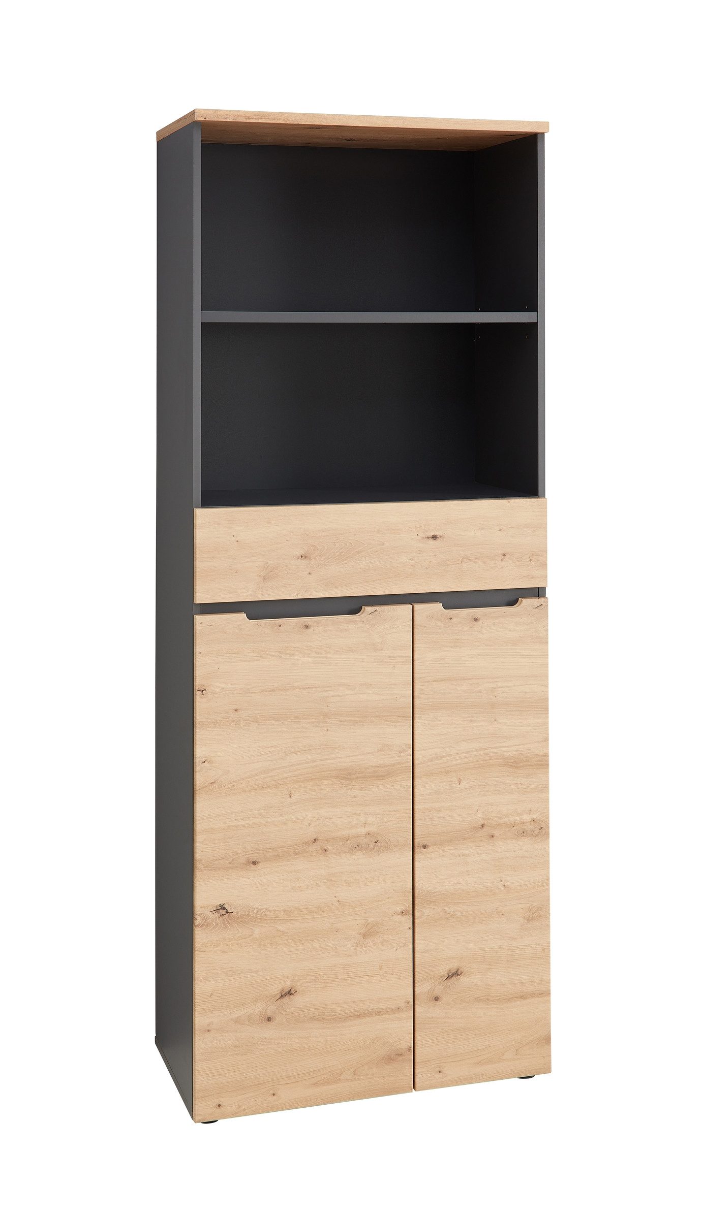 freiraum Aktenschrank Memphis in Artisan Eiche Dekor / Graphit - 75x197x38 (BxHxT)