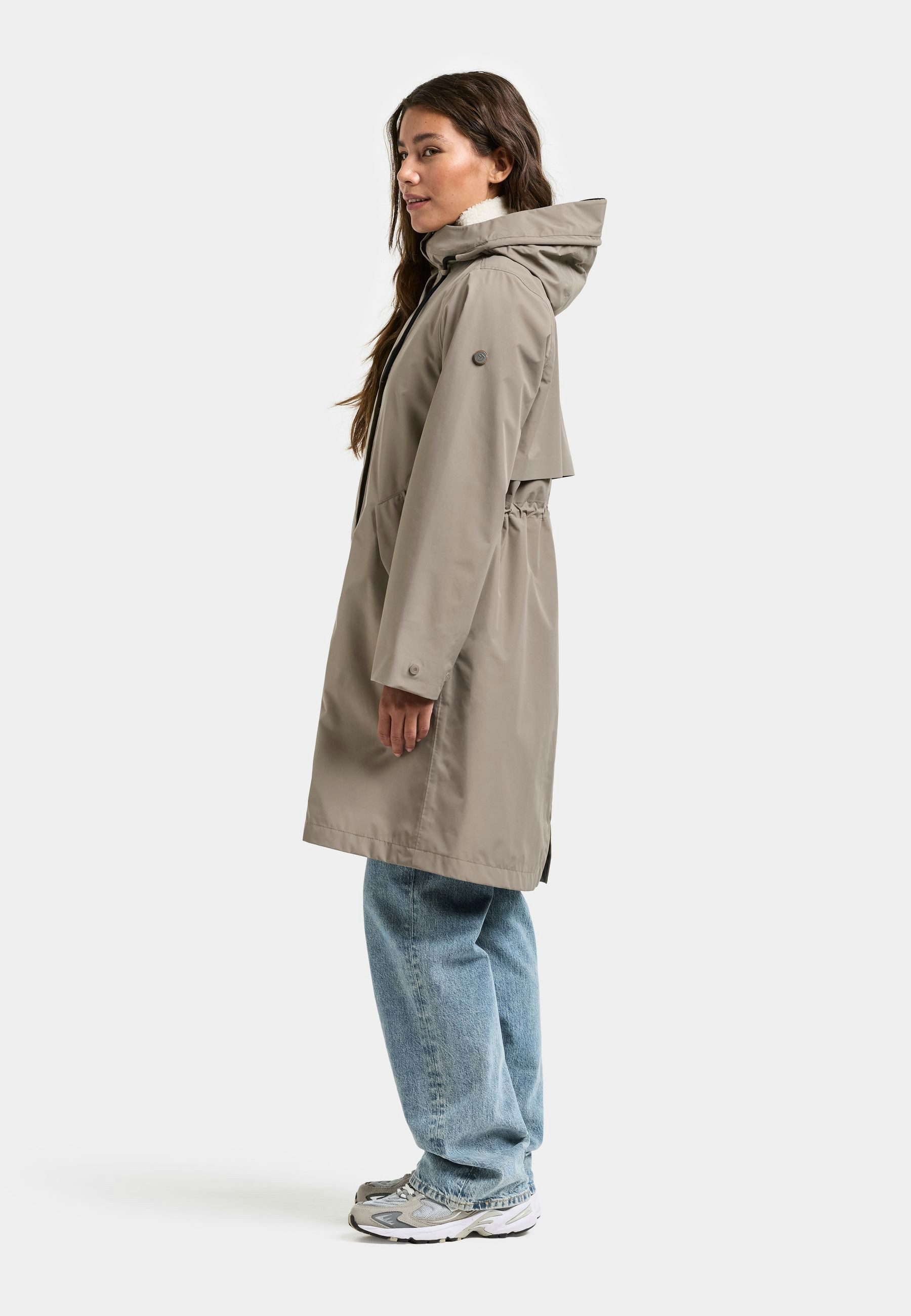 Didriksons Parka Damen Übergangsjacke Mantel Wasserdicht ELINA mit Kapuze mit Taschen