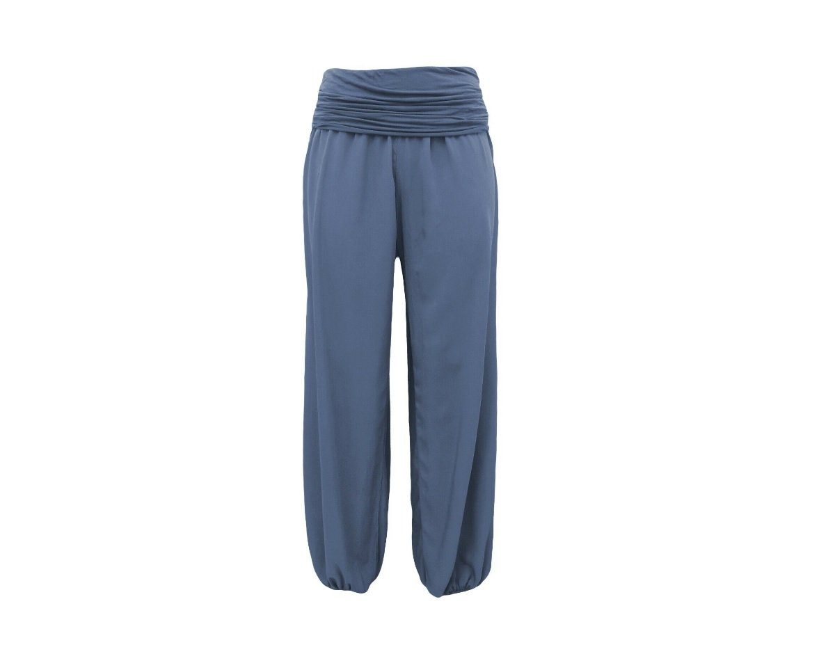 Aurela Damenmode Haremshose Pluderhose sommerlich leichte Yogahose luftige Sommerhose (1-tlg) unifarben, angenehmer Tuchstoff