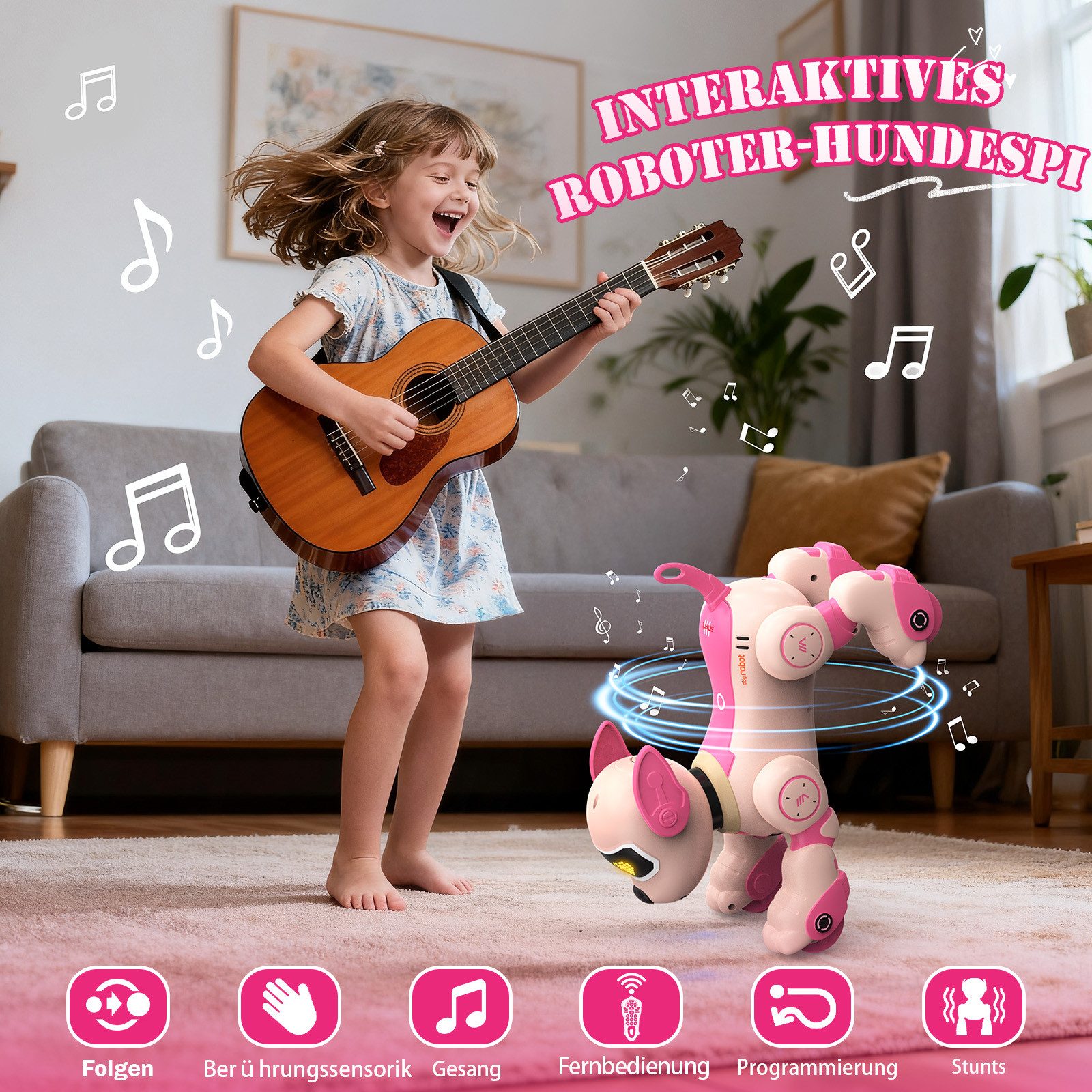 Fanttik RC-Roboter Roboter Hund Kinder Ferngesteuerter Spielzeug-Festival G günstig online kaufen