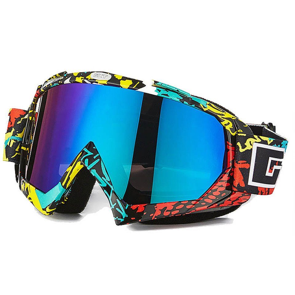 Skifahren 19 ATV Brille Skibrille Blusmart DH MTB Brille Winddicht Motocross Moto Glas Bike