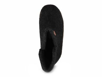 WoolFit Yeti Barfußhausschuhe mit Naturgummisohle Hausschuh mit Footprint Fußbett
