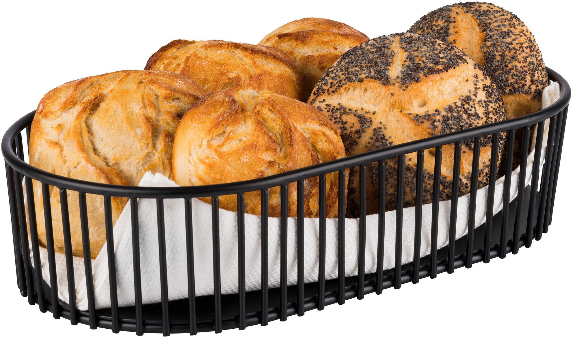 APS Brotkorb URBAN, Metall, (1-tlg), stapelbar & spülmaschinengeeignet, Länge 29 cm