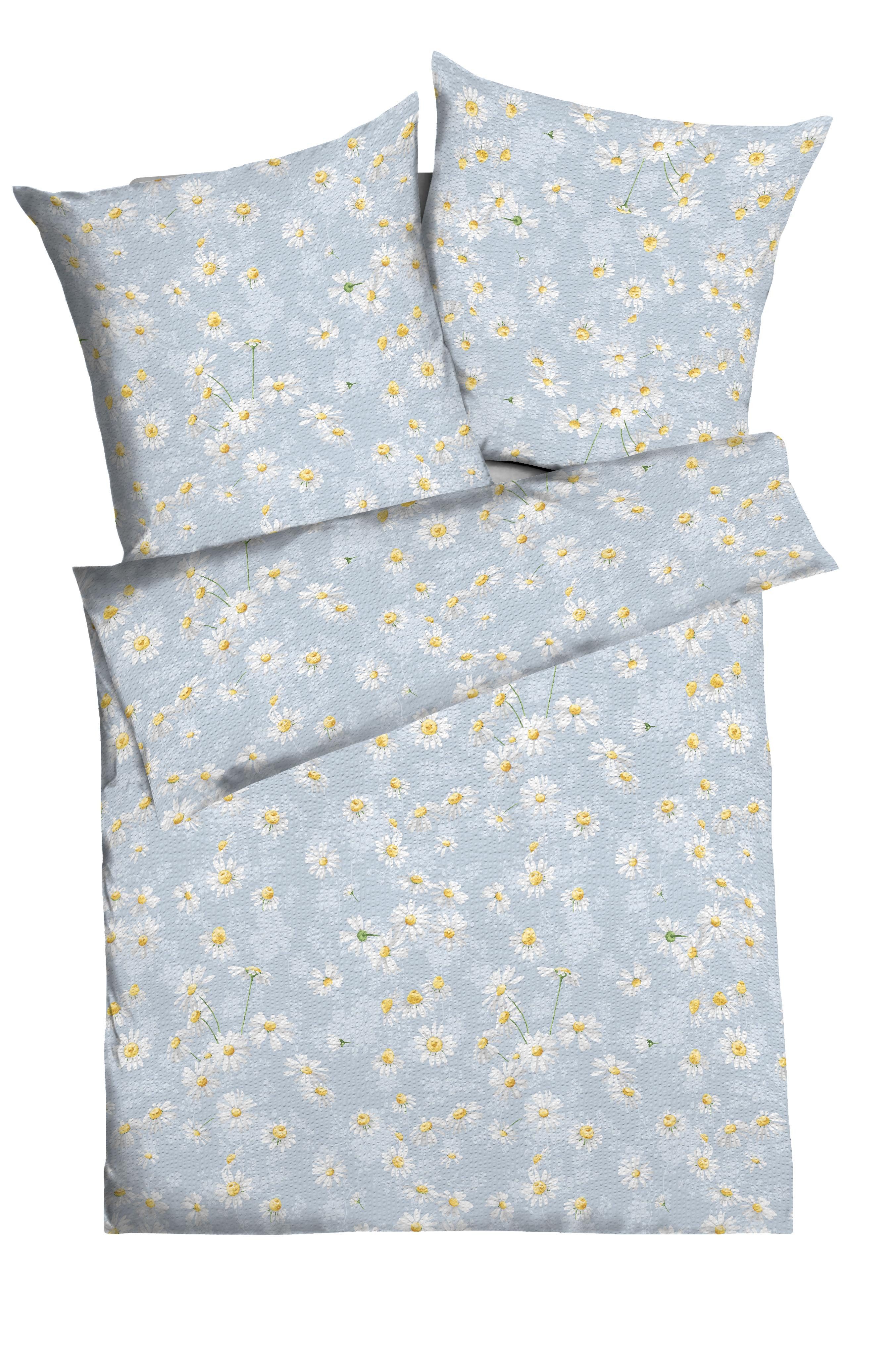 Kaeppel Bettwäsche Gänseblümchen, Soft-Seersucker, 2 teilig