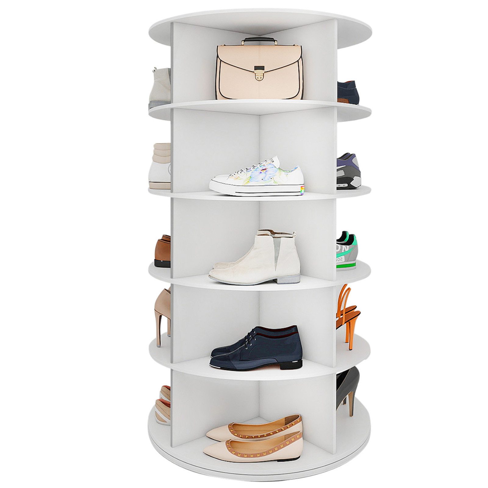 Youyijia Schuhschrank 5 Etage Drehbares Schuhschrank, Schuhregal 20 Paar Aufbewahrung
