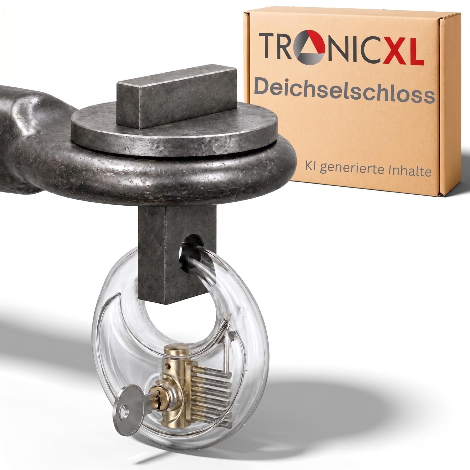 TronicXL Anhänger-Deichselbox Halterung LKW Traktor Deichselschloss Schloss Zuggabelschloss Anhänger, Diebstahlsicherung Forst