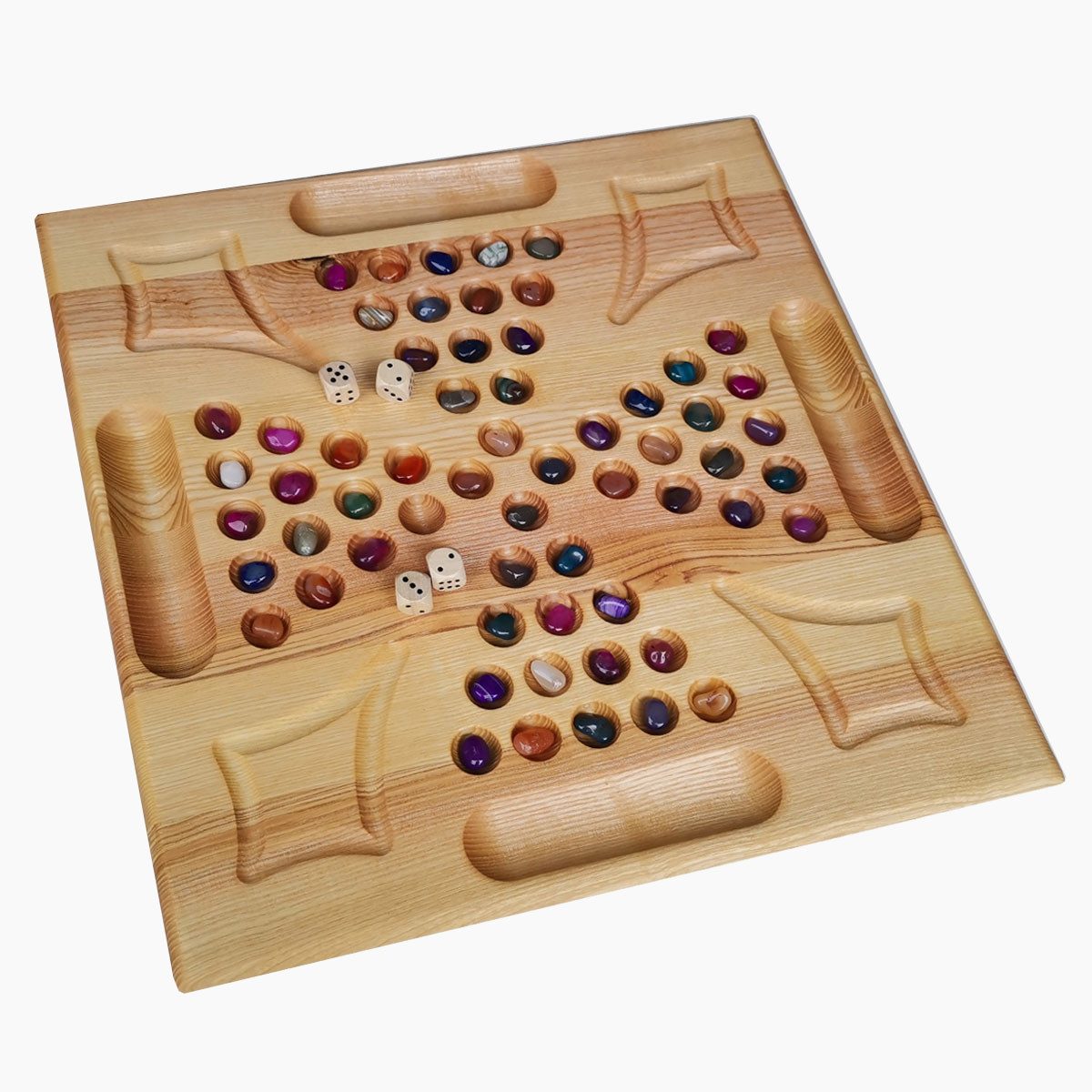 Madera Spielzeuge Spielesammlung Meisterdieb 4 Personen Eschenholz, Familienspiel, strategischen Spielspaß für 2 bis 4 Spieler