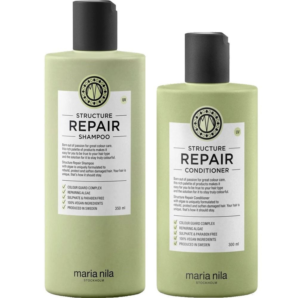 Maria Nila Haarpflege-Set Maria Nila Structure Repair Set-Shampoo 350ml+Cond. 300ml