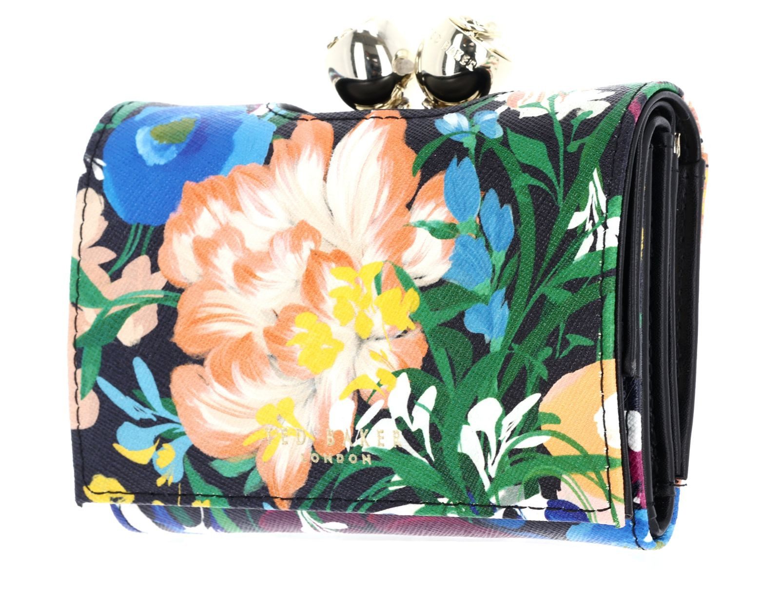 Ted Baker Geldbörse Bouquet Printed Leather Small Bobble Purse, aus echtem Rindsleder