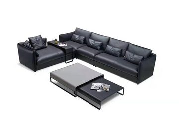 JVmoebel Ecksofa, Italienische Leder Stil Wohnzimmer Möbel Ecksofa Sofa Polster