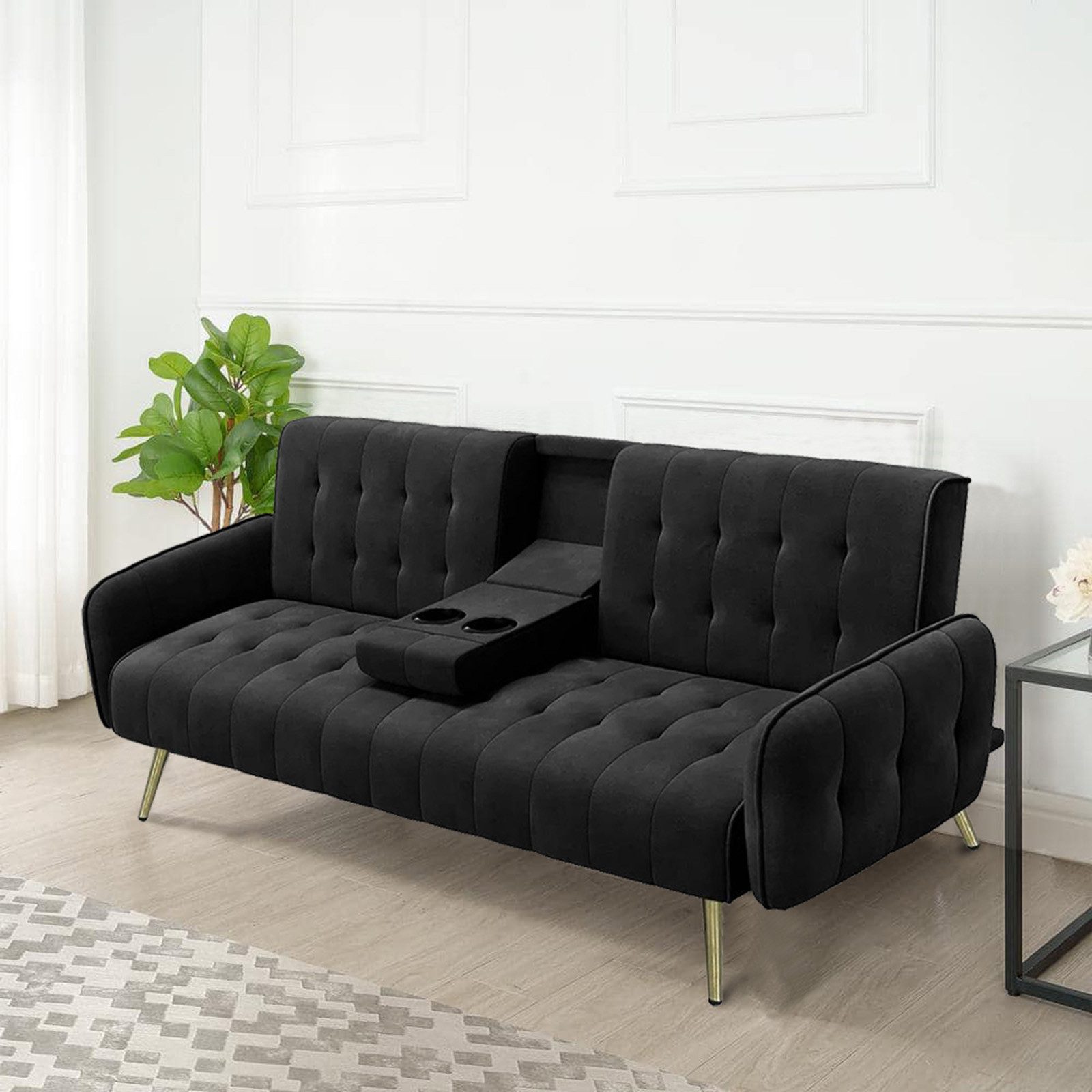 HTI-Living 2-Sitzer Sofa mit Knopfsteppung, Stück 1 Teile, Schlafsofa Zweis günstig online kaufen
