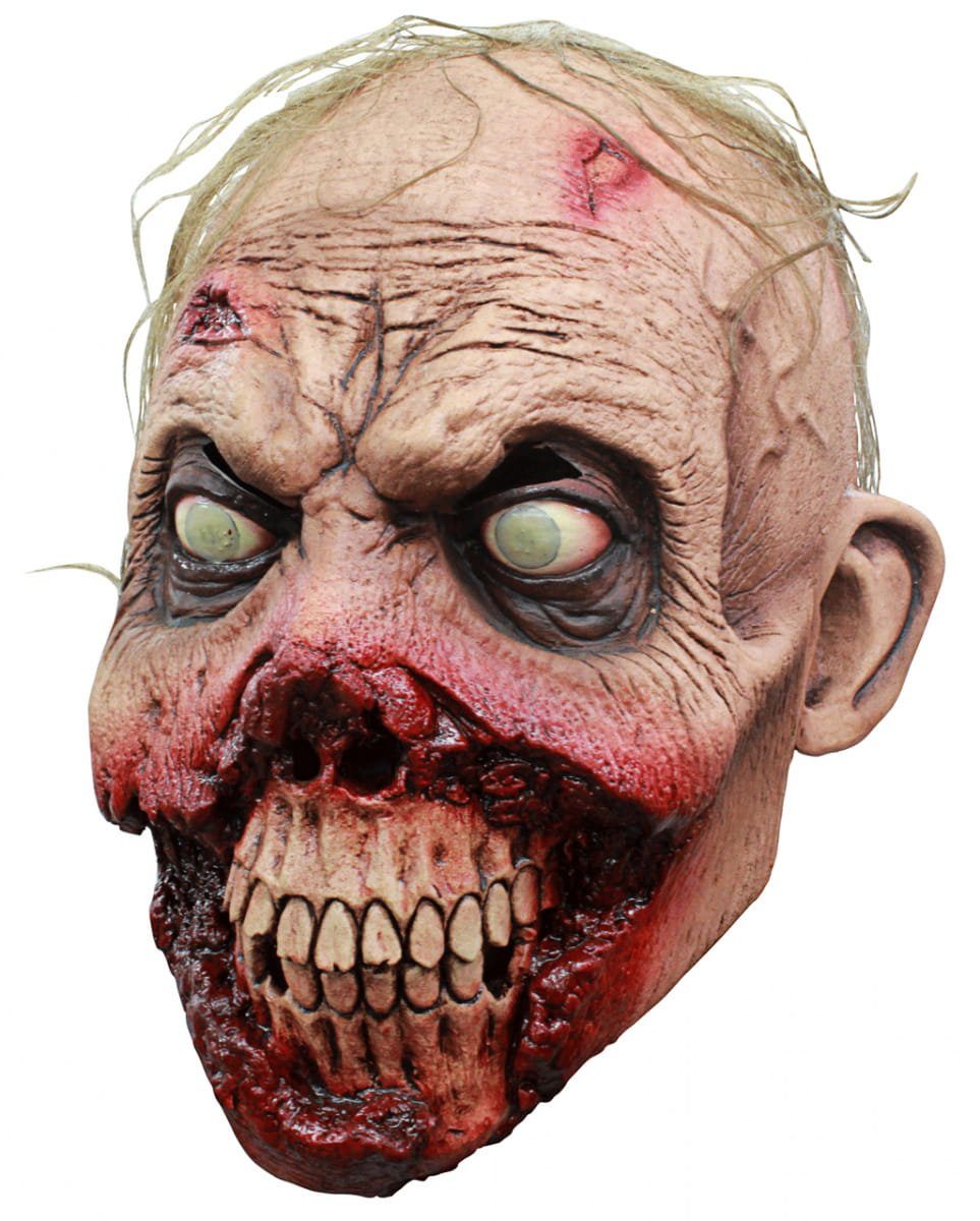 Zombie-Kostüm Blutige Kieferfrass Zombie Maske -Vollkopfmaske -