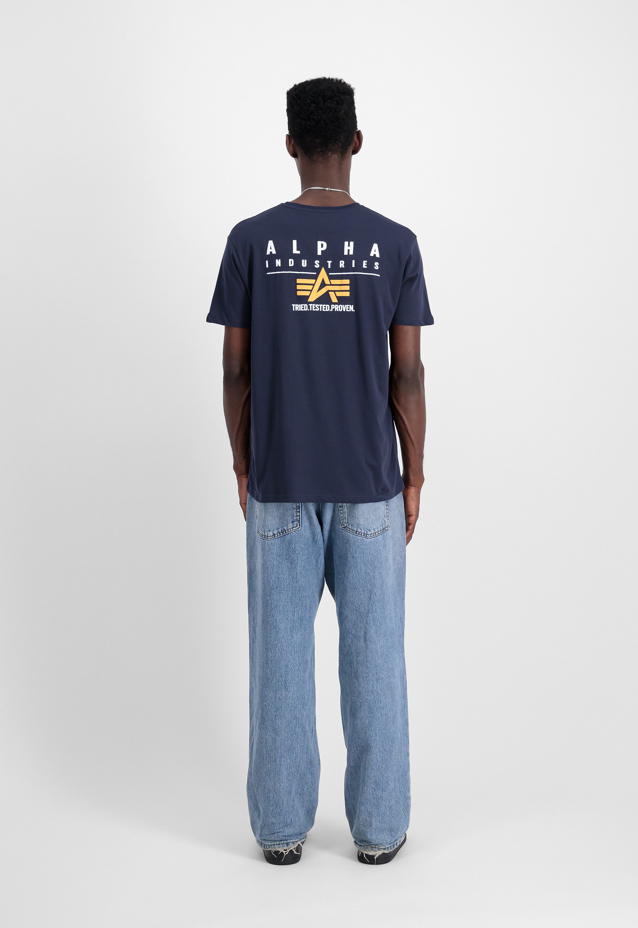 Alpha Industries T-Shirt Puff Print Logo Backprint T-Shirt