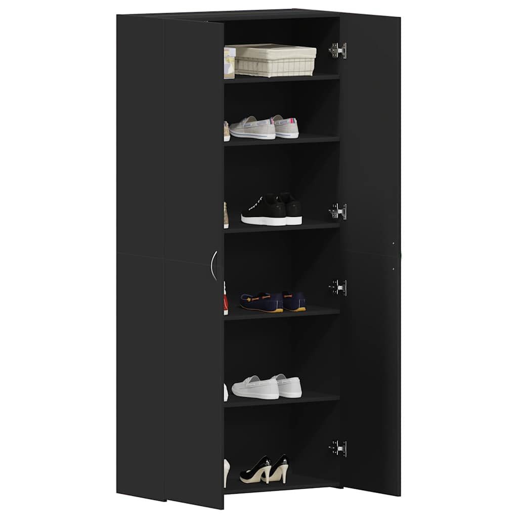 vidaXL Schuhregal Schuhschrank mit Regal Schwarz günstig online kaufen