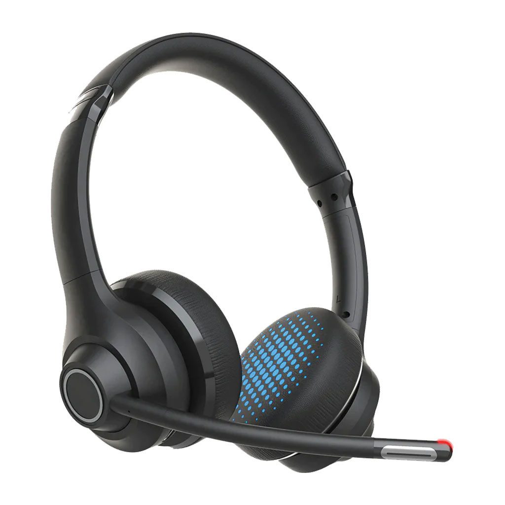 SonidoLab Vibe Wireless-Headset (55 Stunden Bluetooth-Laufzeit, Doppelte Konnektivität, Klare Anrufe, Schneller Stummschaltungsindikator, Vibe On-Ear Headset Kopfhörer)