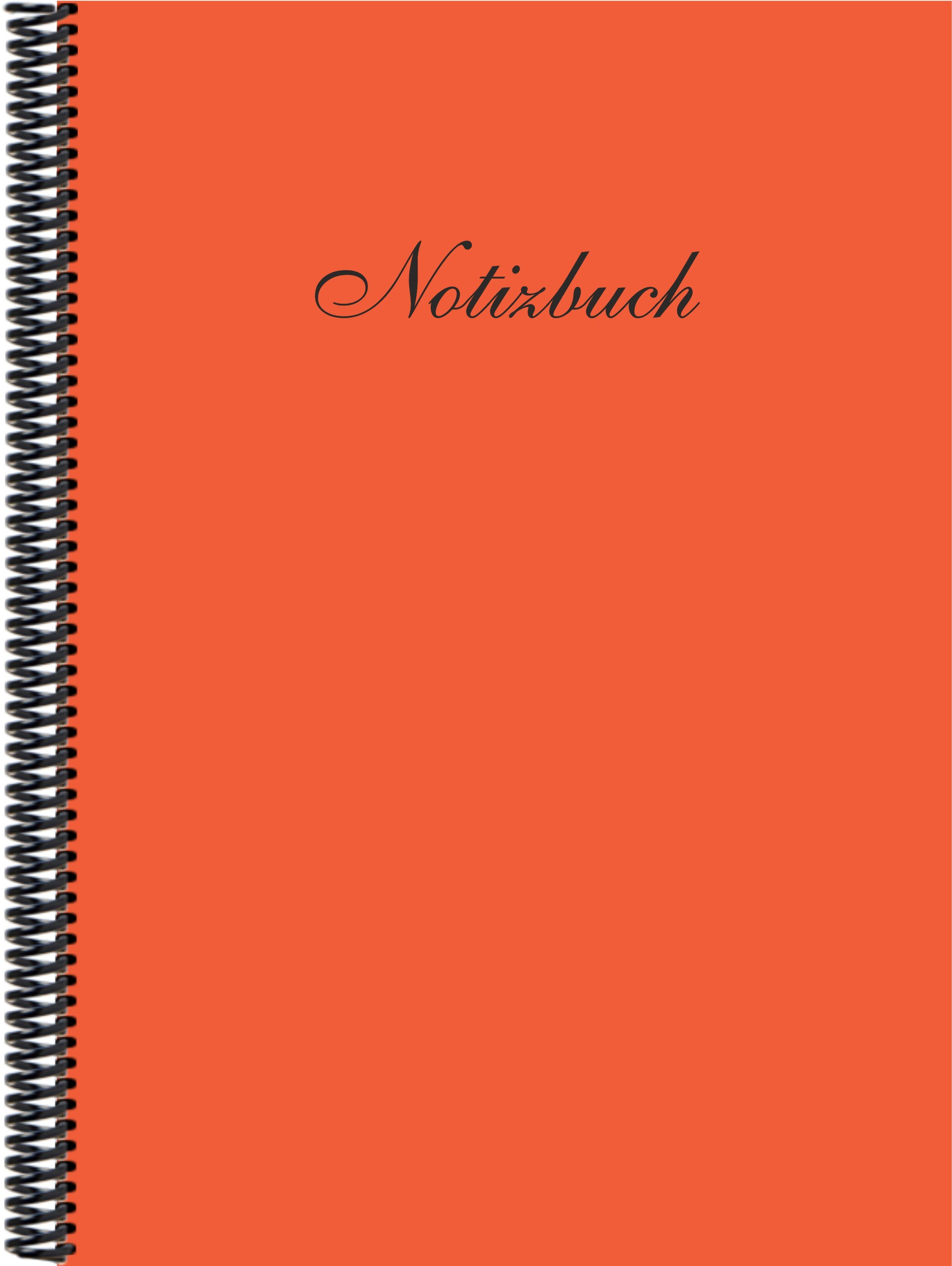 E&Z Verlag Gmbh Notizbuch Notizbuch DINA4 liniert, in der Trendfarbe orange