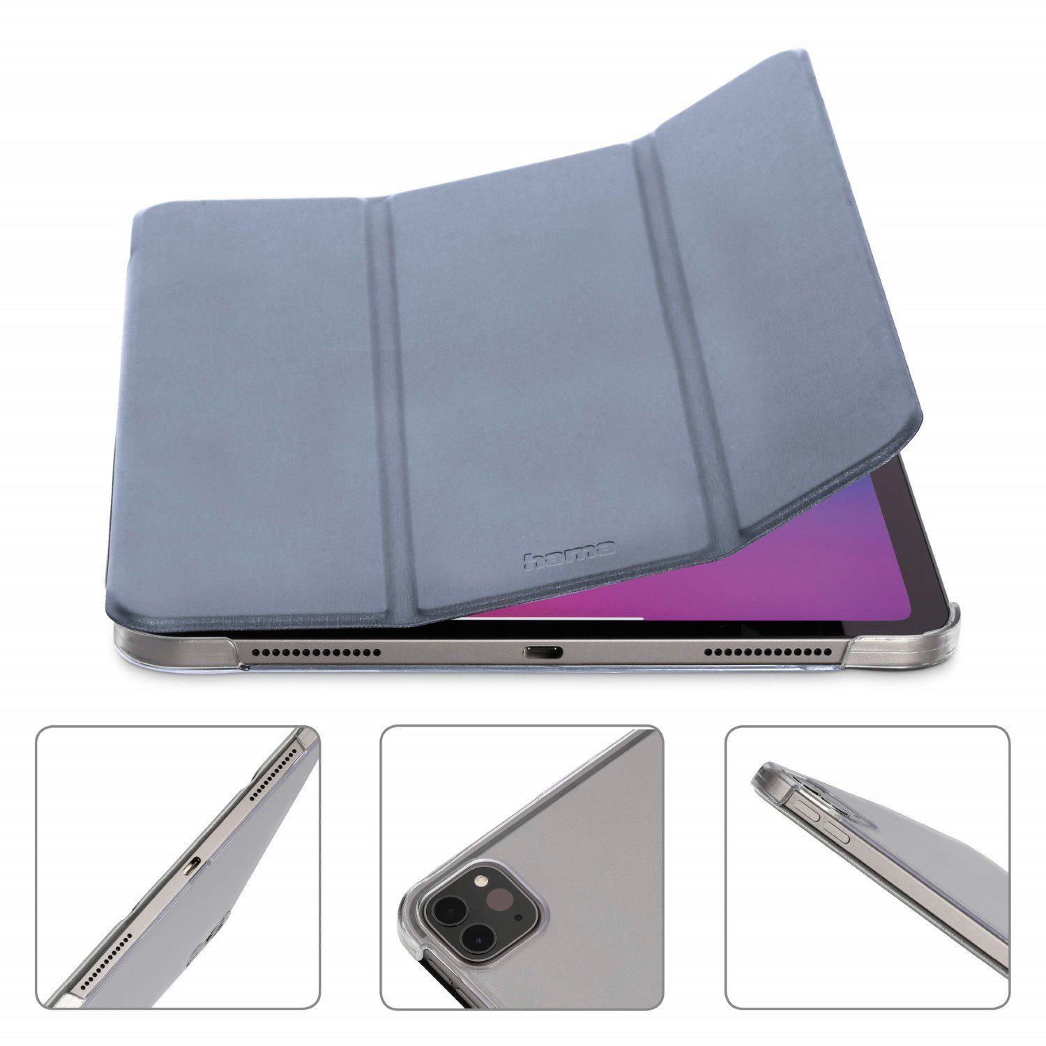 Hama Tablet-Hülle Smart Case Fold Clear Tasche Cover Hülle Blau, für Apple iPad Pro 11" 2020 2. Generation 2021 3. Gen. 2022 4. Gen.