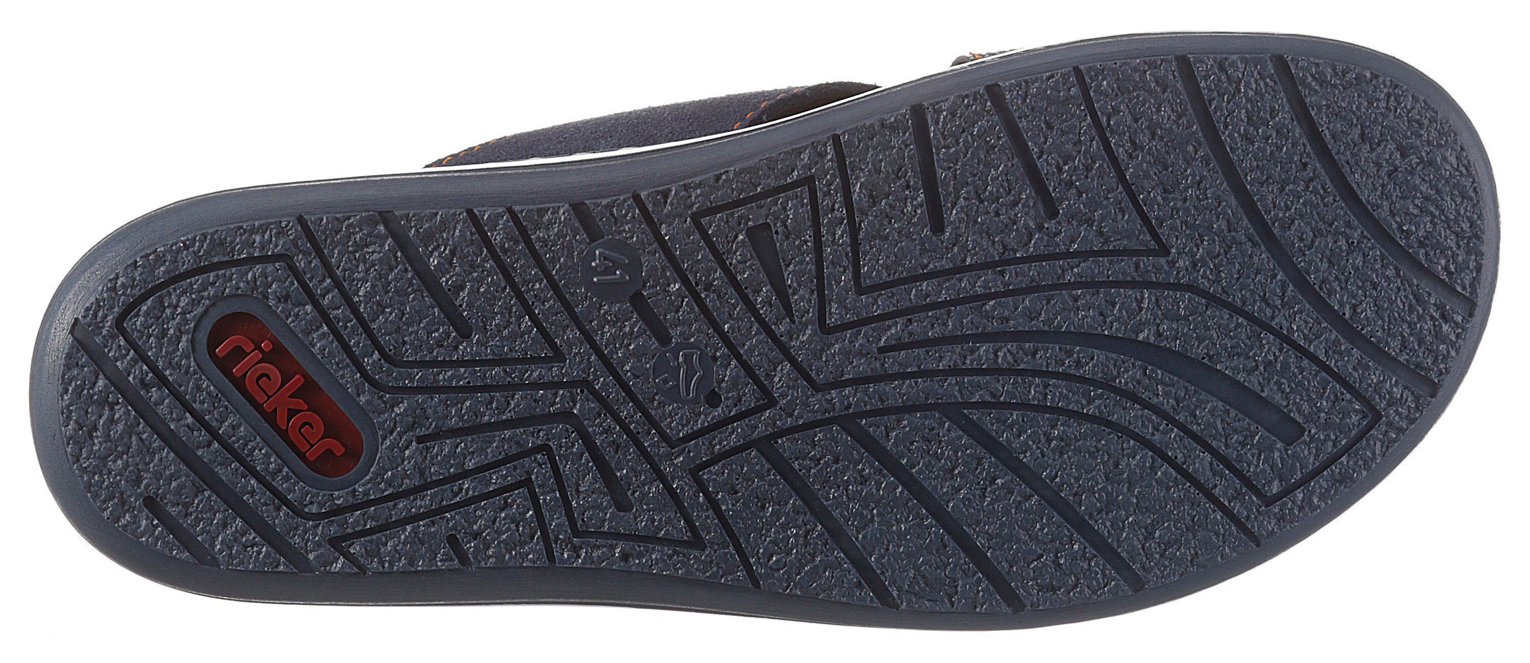 Rieker Pantolette Sommerschuh, Schlappen, Poolslides, mit Kontraststeppung