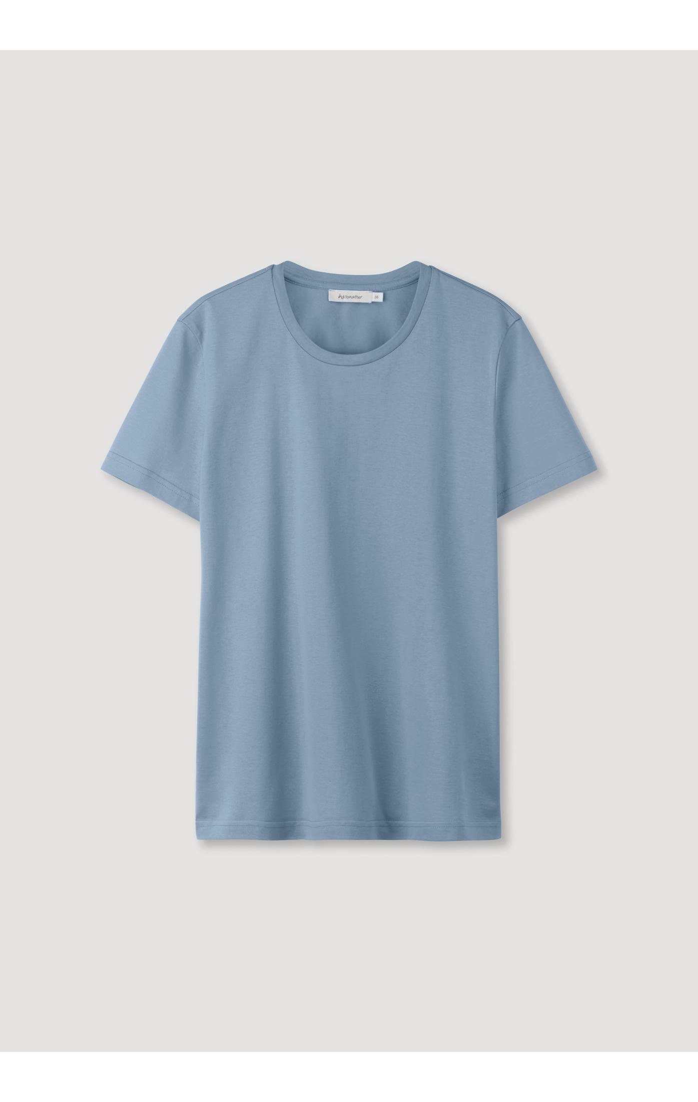 T-Shirt Kurzarm morgenblau Hessnatur Bio-Baumwolle reiner aus