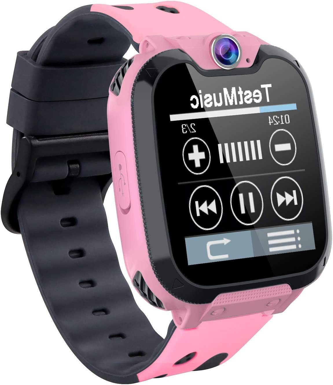 PTHTECHUS Geschenke für Mädchen 4-10 Jahre Smartwatch, mit SOS Schrittzähler Video Recorder MP3 Musik 7 Spiele Wecker