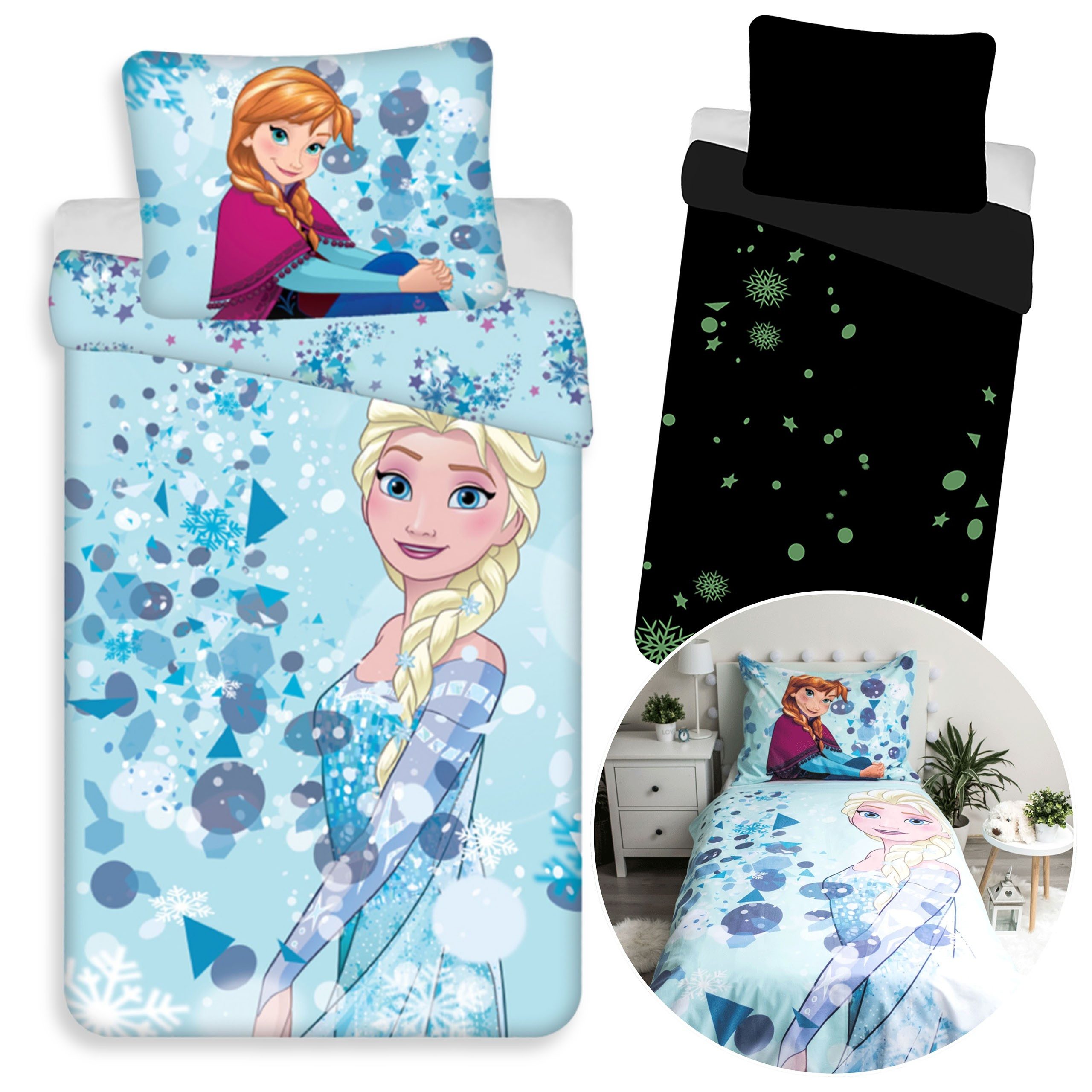 Sarcia.eu Kinderbettwäsche Die Eiskönigin Frozen Blaue, günstig online kaufen