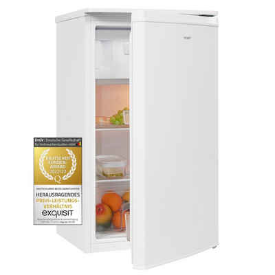 exquisit Kühlschrank KS5117-3-040E, 85 cm hoch, 48 cm breit, LED, Türanschlag wechselbar, Gemüsefach, Temperaturregelung