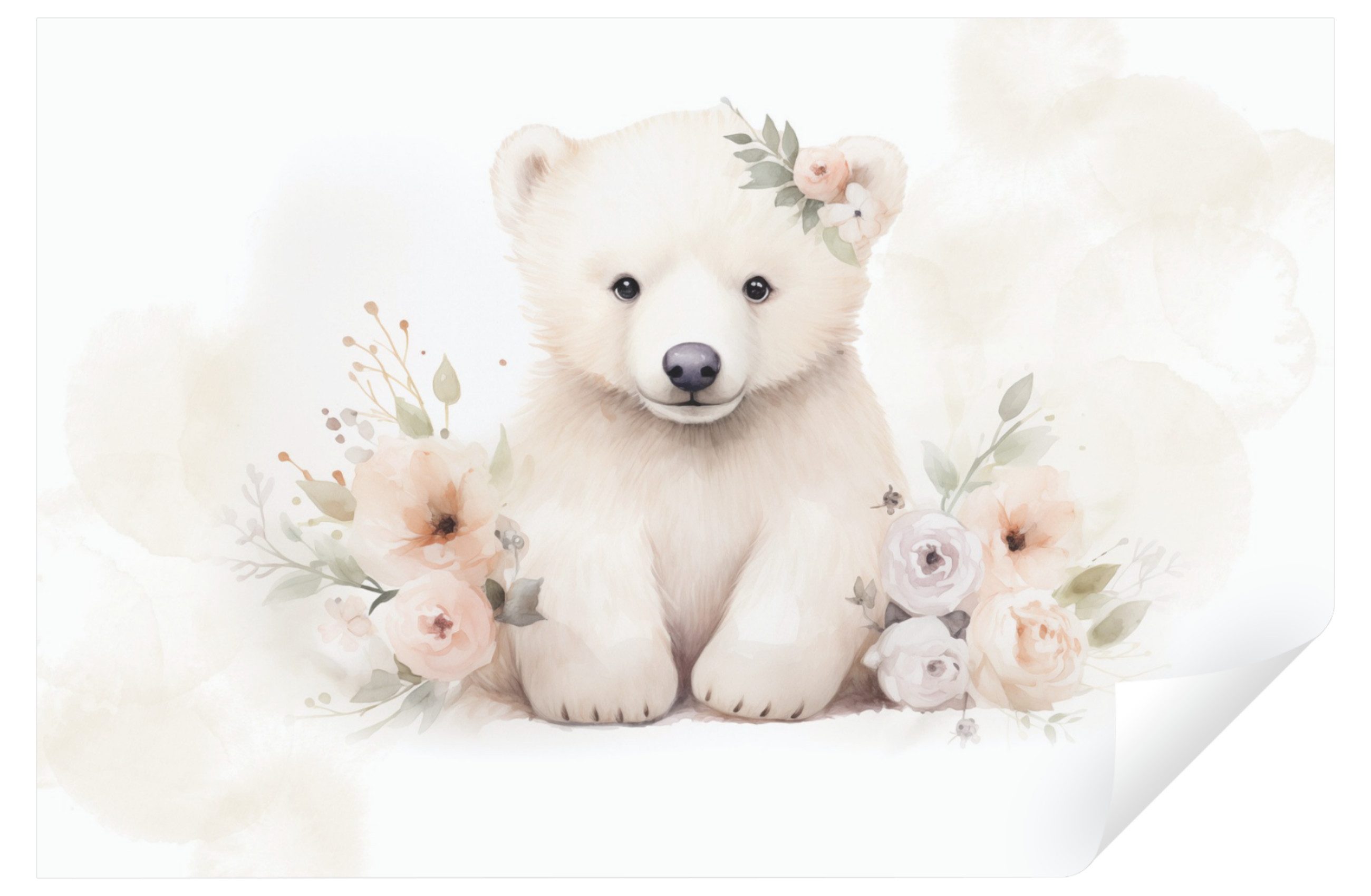 Wallarena Fototapete Kinderzimmer Mädchen Bär Teddybär günstig online kaufen