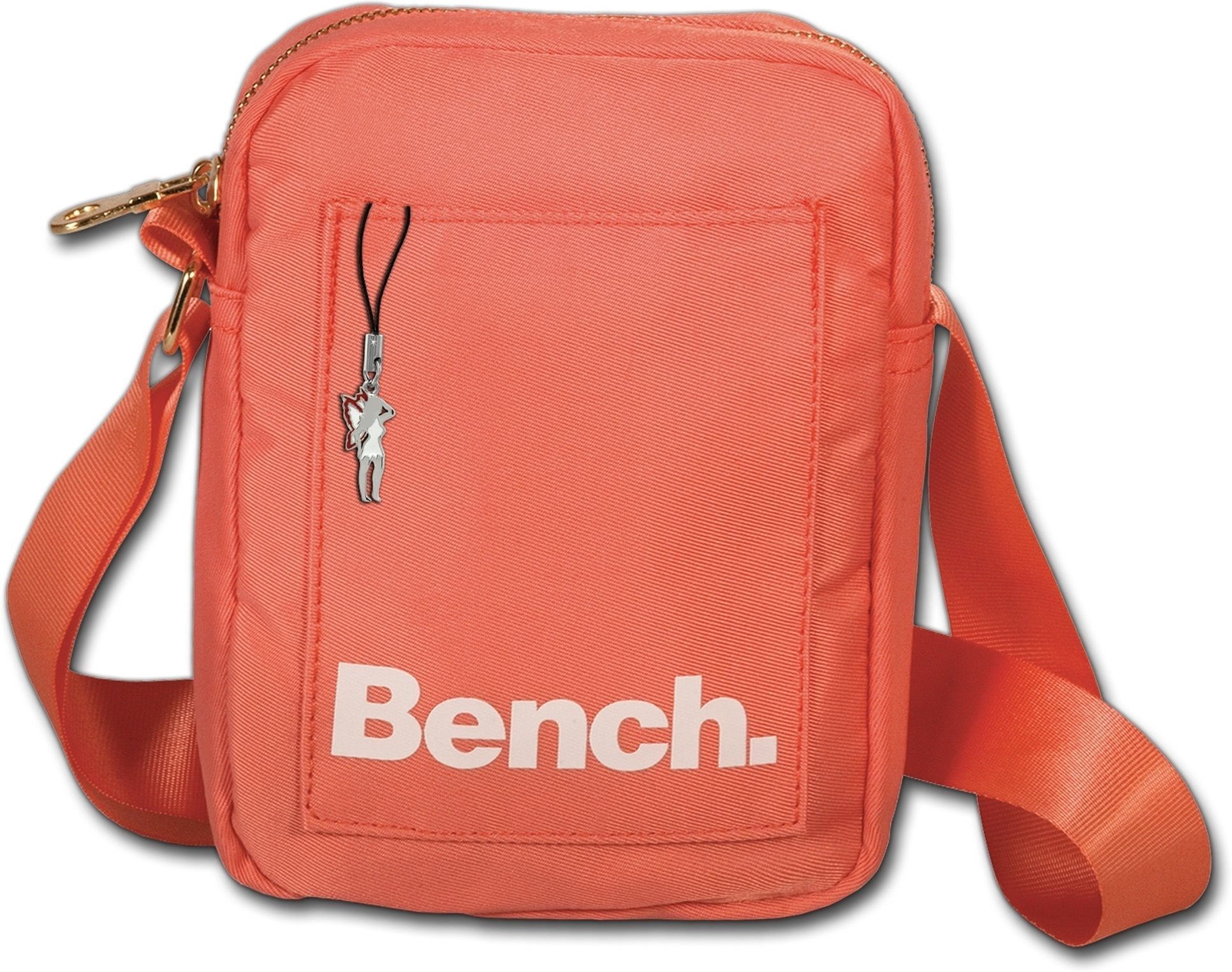Bench. Umhängetasche »Bench sportliche MiniBag Umhängetasche«, Damen,  Jugend Tasche aus Nylon, Größe ca. 14cm in orange, koralle