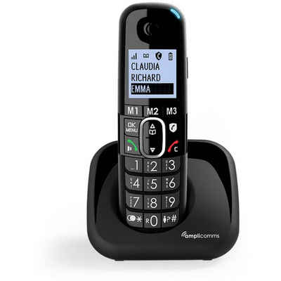 Amplicomms DECT-Mobilteil, für Hörgeräte kompatibel Seniorentelefon (Freisprechen, für Hörgeräte kompatibel, Wahlwiederholung)
