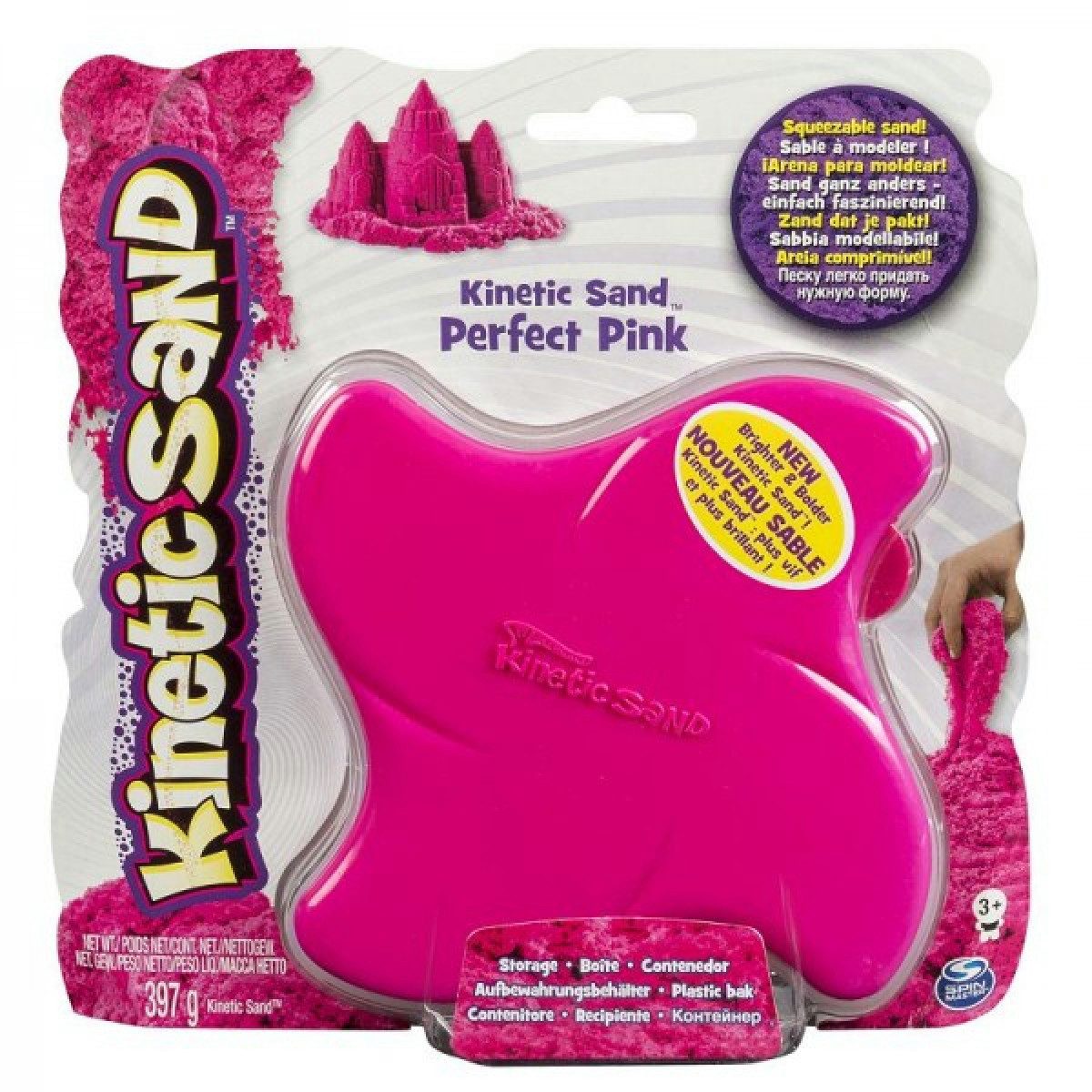 Spin Master Spielsand Kinetic Sand (pink), mit Wiederverschließbarem Behälter