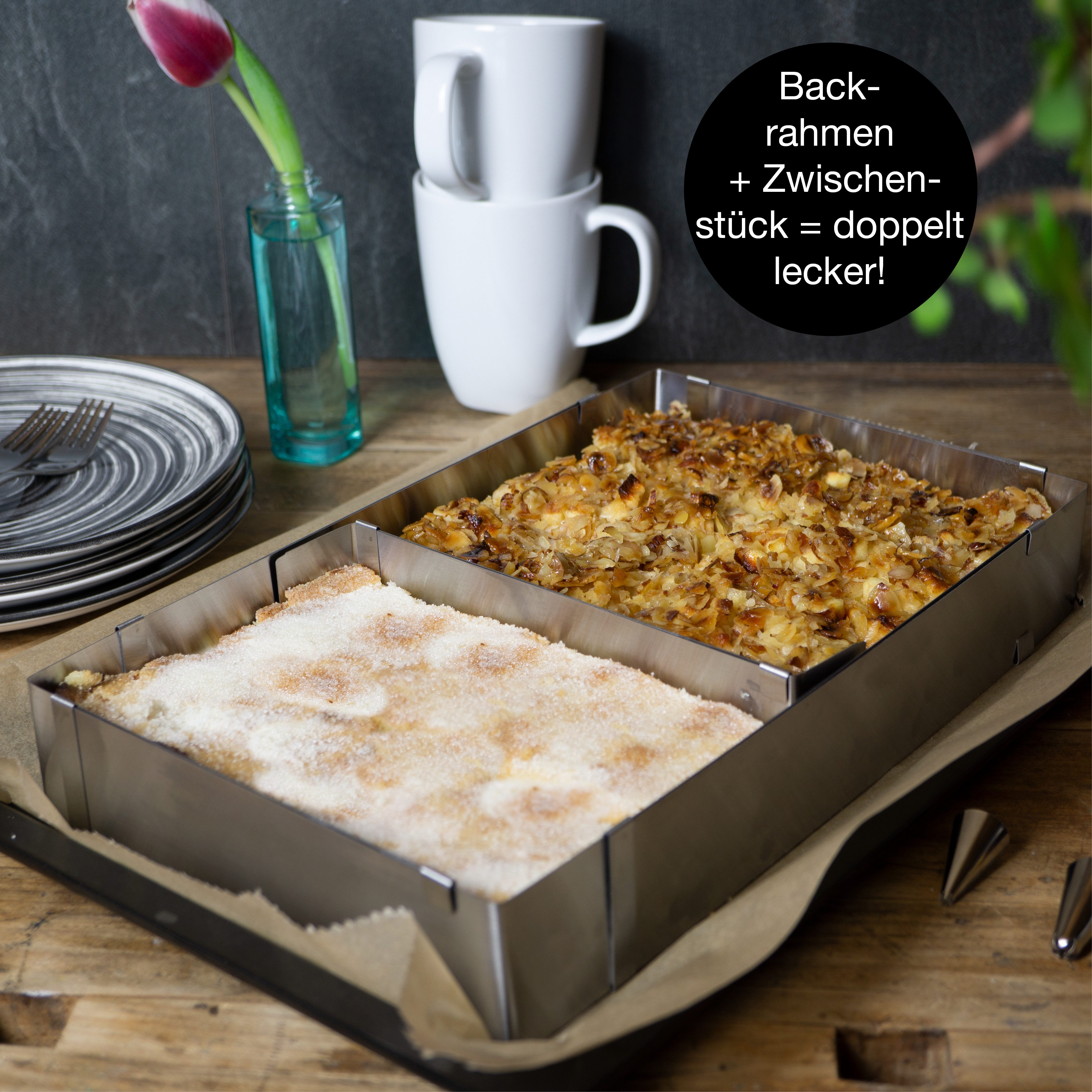 Moritz & Moritz Backrahmen Backrahmen Rechteckig Verstellbar 5cm hoch