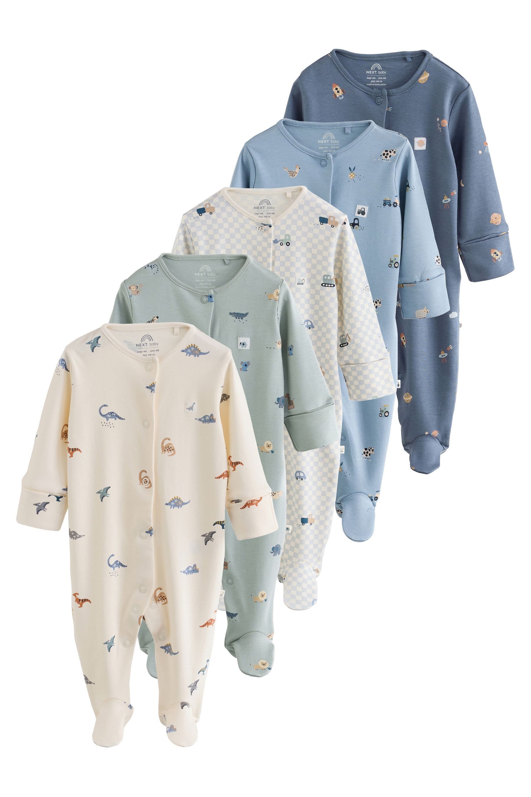 Next Schlafoverall Baby Schlafanzüge, 5er-Pack (5-tlg)