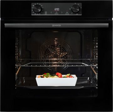 GORENJE Backofen-Set BLACKSET2, mit 1-fach-Teleskopauszug, Aqua Clean