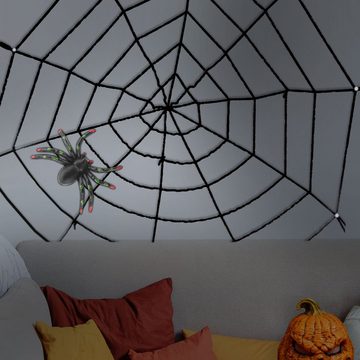 CEPEWA Dekofigur Halloween Spinnennetz 150x150x2cm Nylon-Netz Spinne Party (1 St)