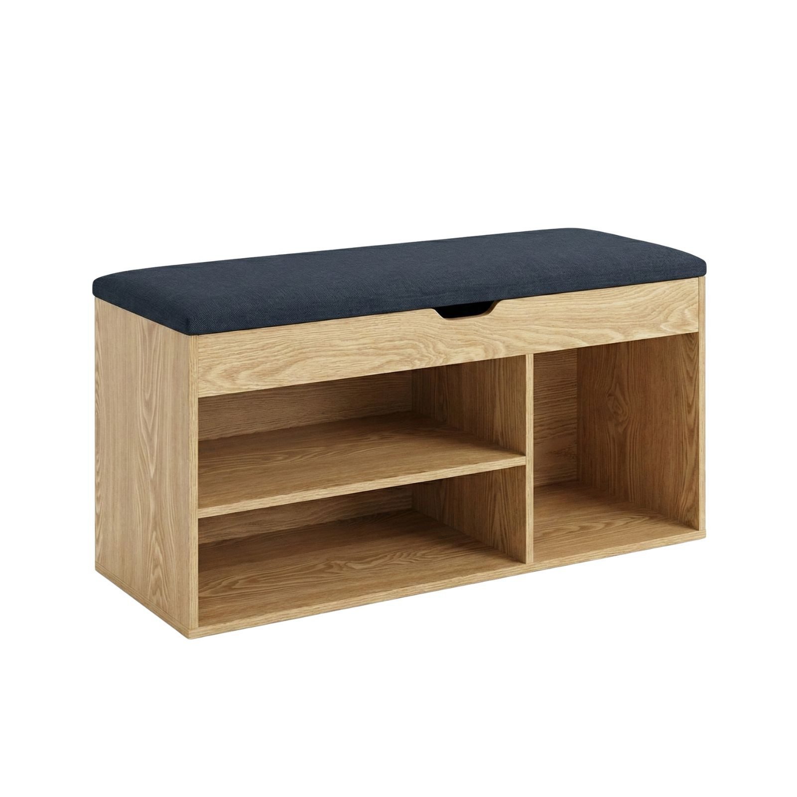 BOXIMO Schuhschrank Schuhregal mit Sitzfläche TRIA, 80 x 43 x 30 cm