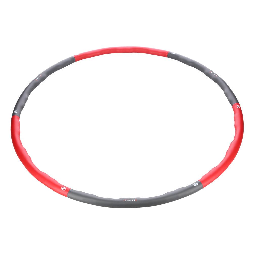 HMS Hula-Hoop-Reifen Fitnessreifen Massagereifen Bauchtrainer (Spar-Set, 1-tlg., Ø 100 cm zerlegbar), Massagenoppen, 6 Segmente, zerlegbar, 1,2 kg