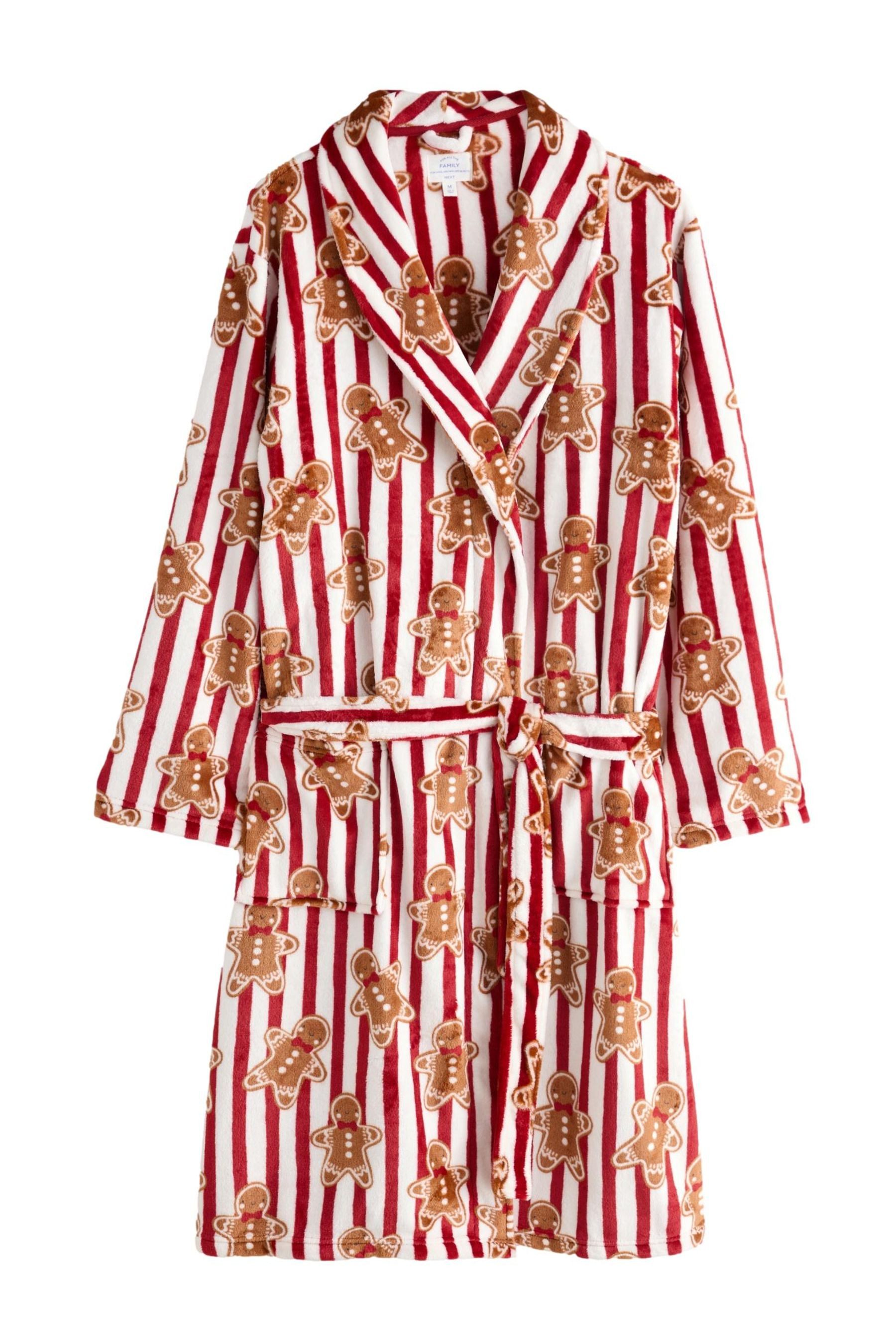 Next Herrenbademantel Fleece-Morgenmantel mit Lebkuchen für Männer, Polyest günstig online kaufen