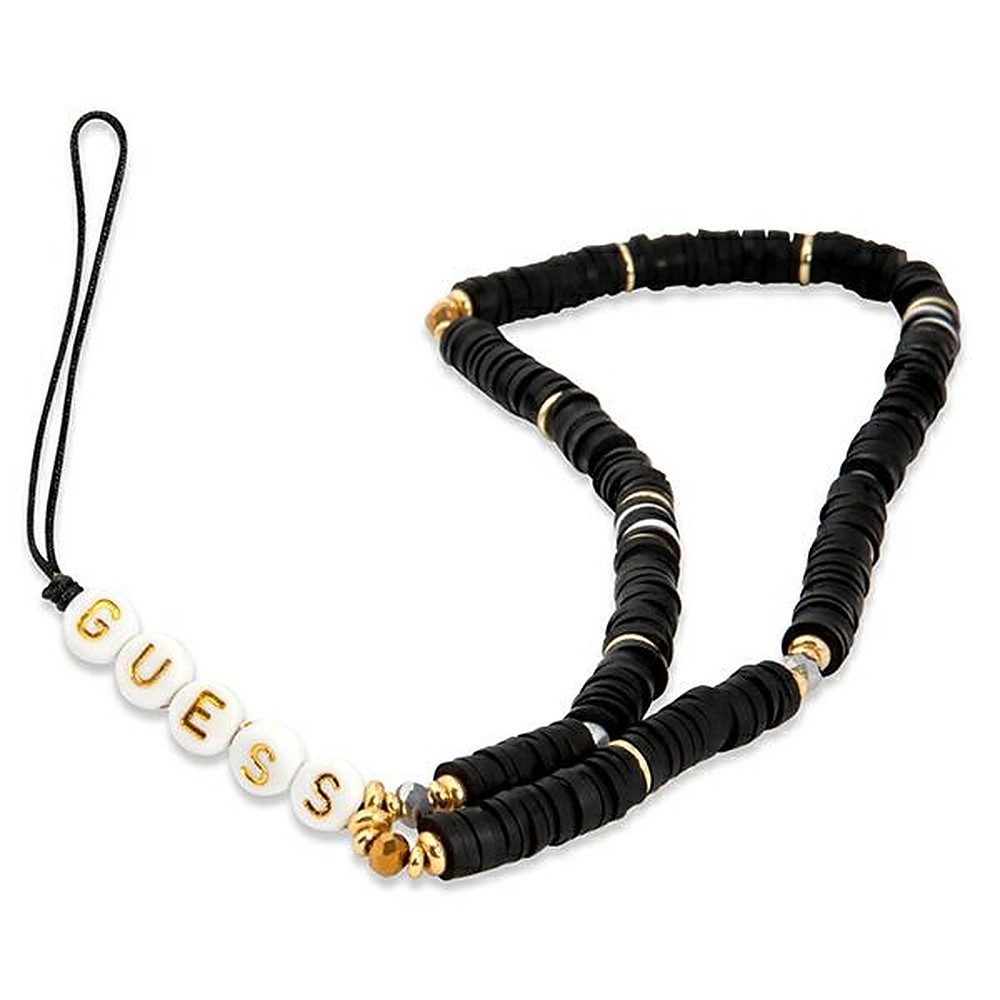 Guess Anhänger Handyschmuck Perlenband Handgelenkschlaufe, Spar-Set, 1-tlg., 58 g leicht, Heishi-Perlen, Handgelenkschlaufe, Goldakzente