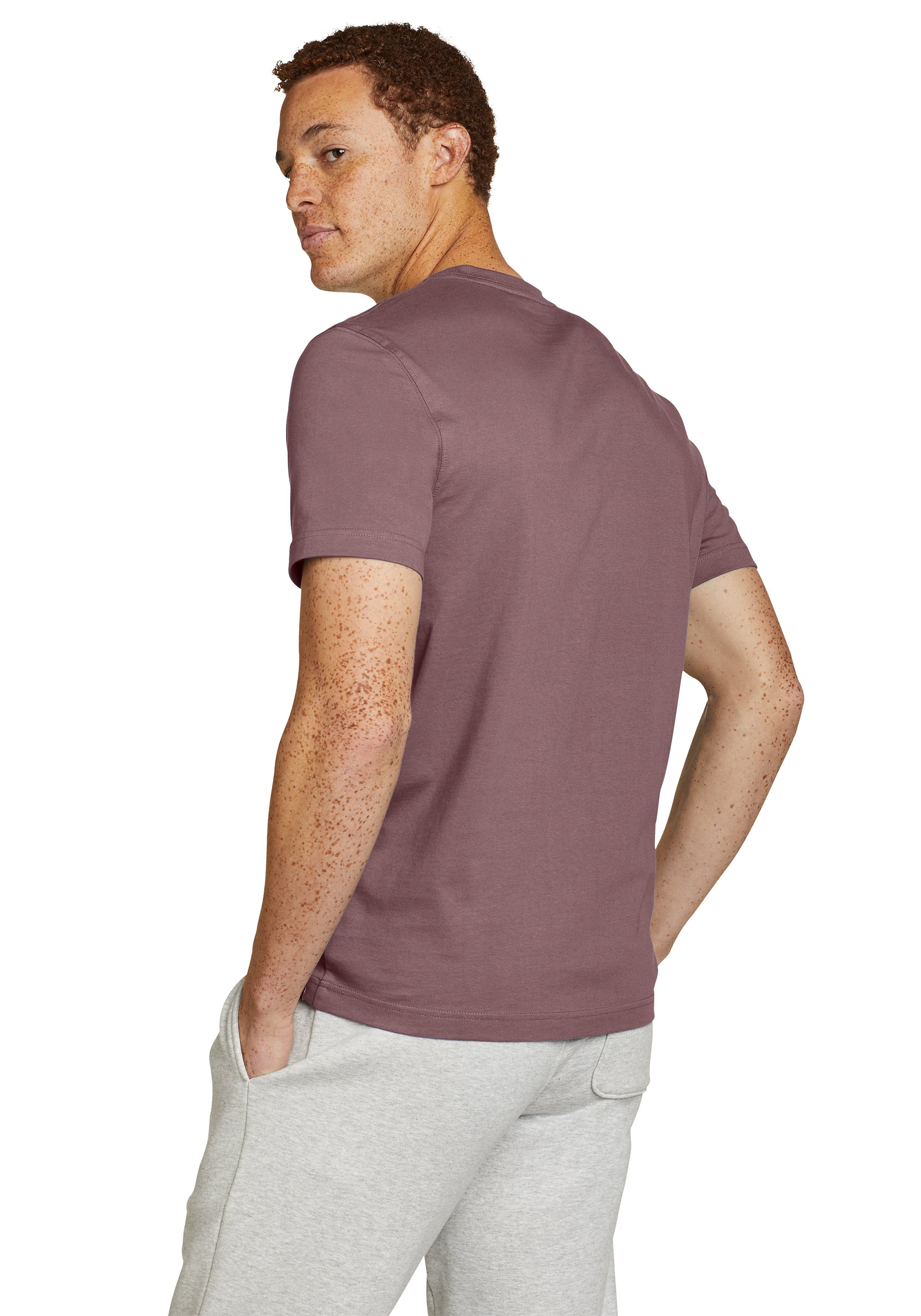 Eddie Bauer T-Shirt Legend Violett - - fit Shirt Slim Wash 100% Rauchiges Baumwolle