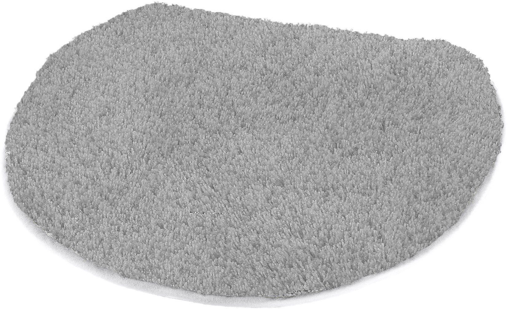 Kleine Wolke Badematte RELAX, Badvorleger, Badezimmer Teppich, Höhe 30 mm, rutschhemmend beschichtet, fußbodenheizungsgeeignet, Polyacryl, WC-Deckelbezug, WC-Deckelbezug, Badteppich, meliert, rechteckig, rund & als Set erhältlich