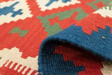 Wollteppich Kelim Fars Teppich handgewebt mehrfarbig, morgenland, rechteckig, Höhe: 4 mm, Kurzflor