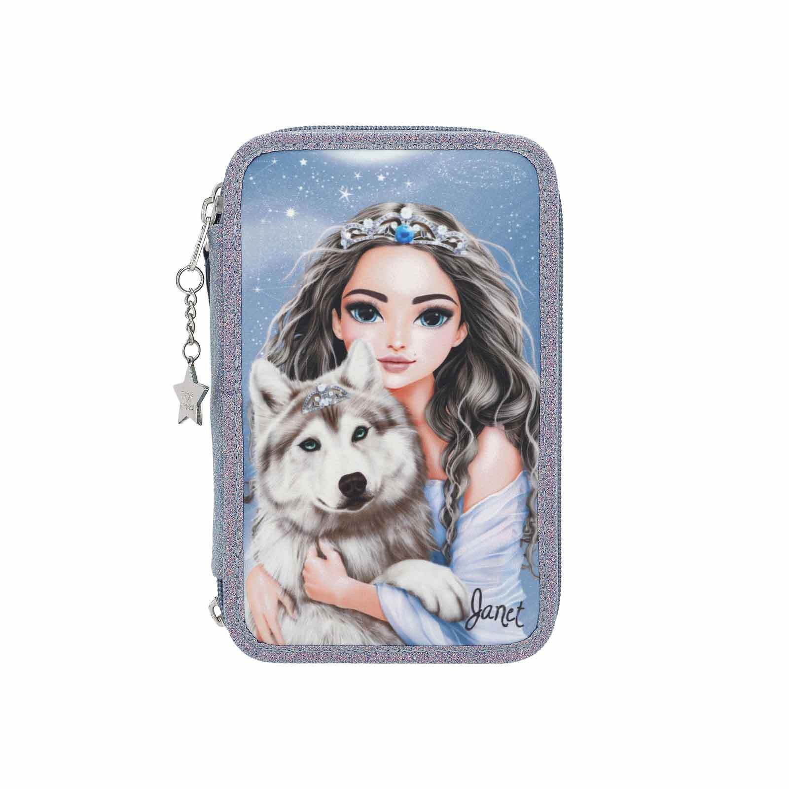 Depesche Federmäppchen TOPModel 3-Fach Federtasche WOLF 7 x 13 x 20 cm, (1-tlg)